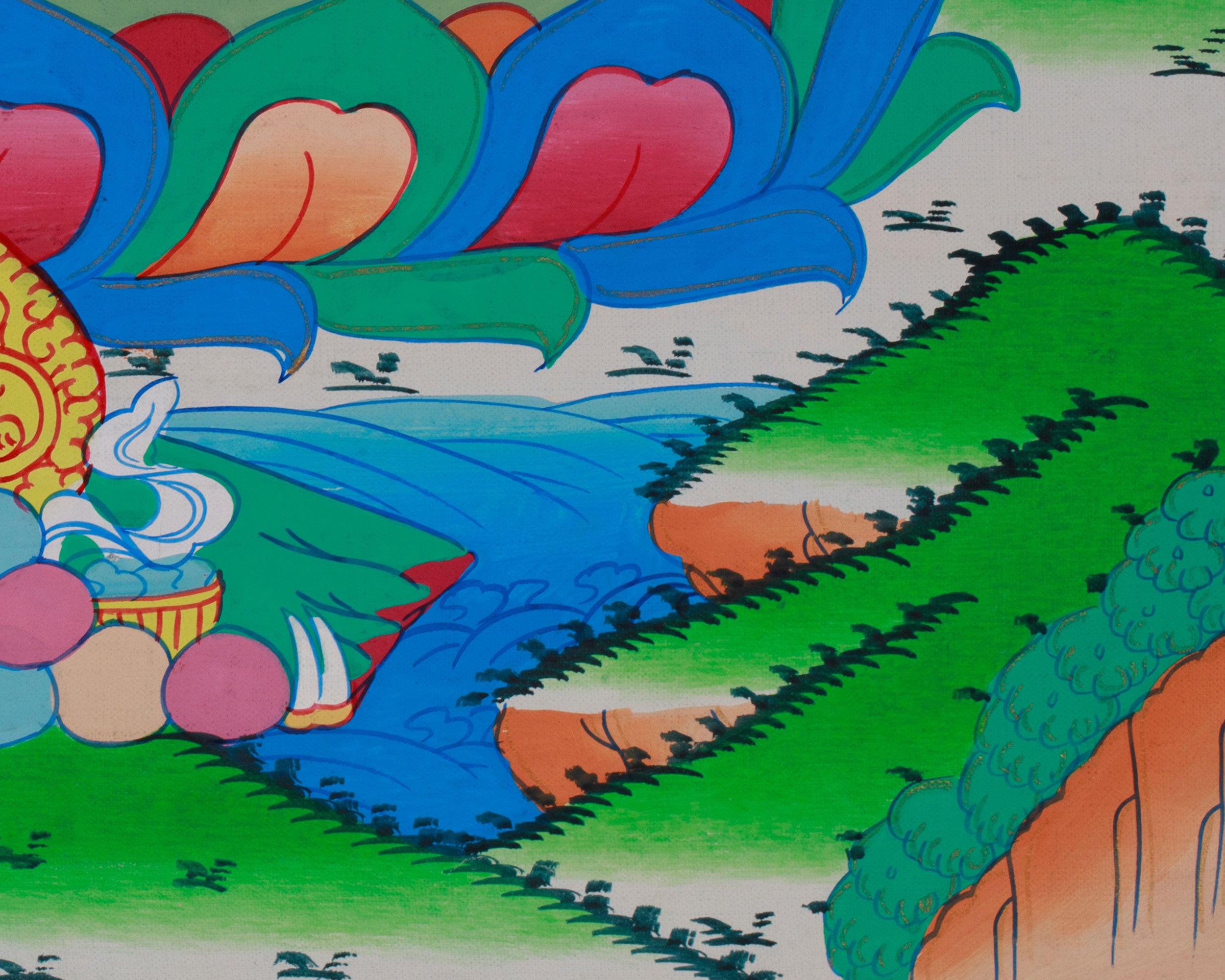 Enlightened Buddha Thangka | Authentic Depiction of Shakyamuni Buddha