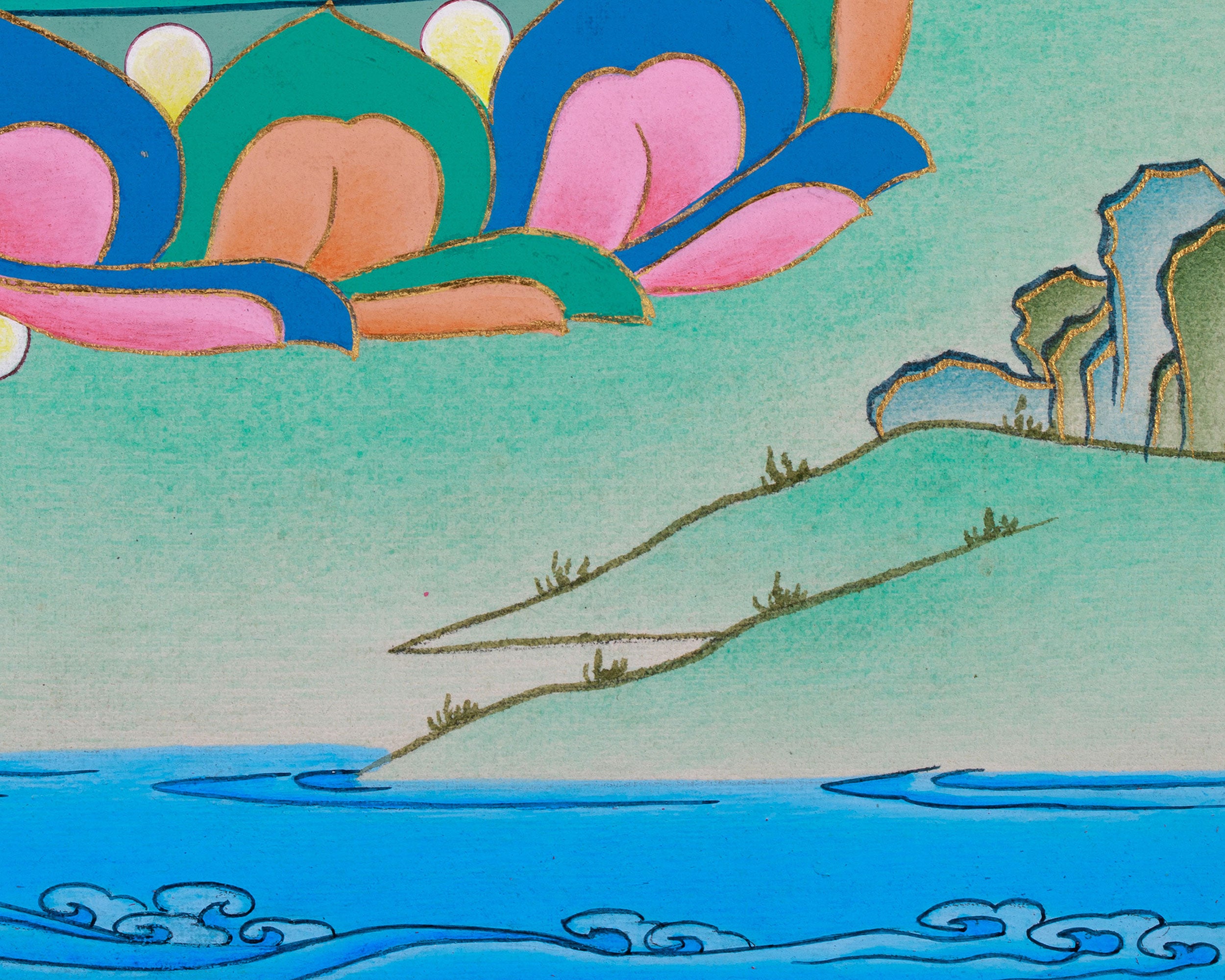 Hand-Painted Samantabhadra Thangka | The Primordial Buddha