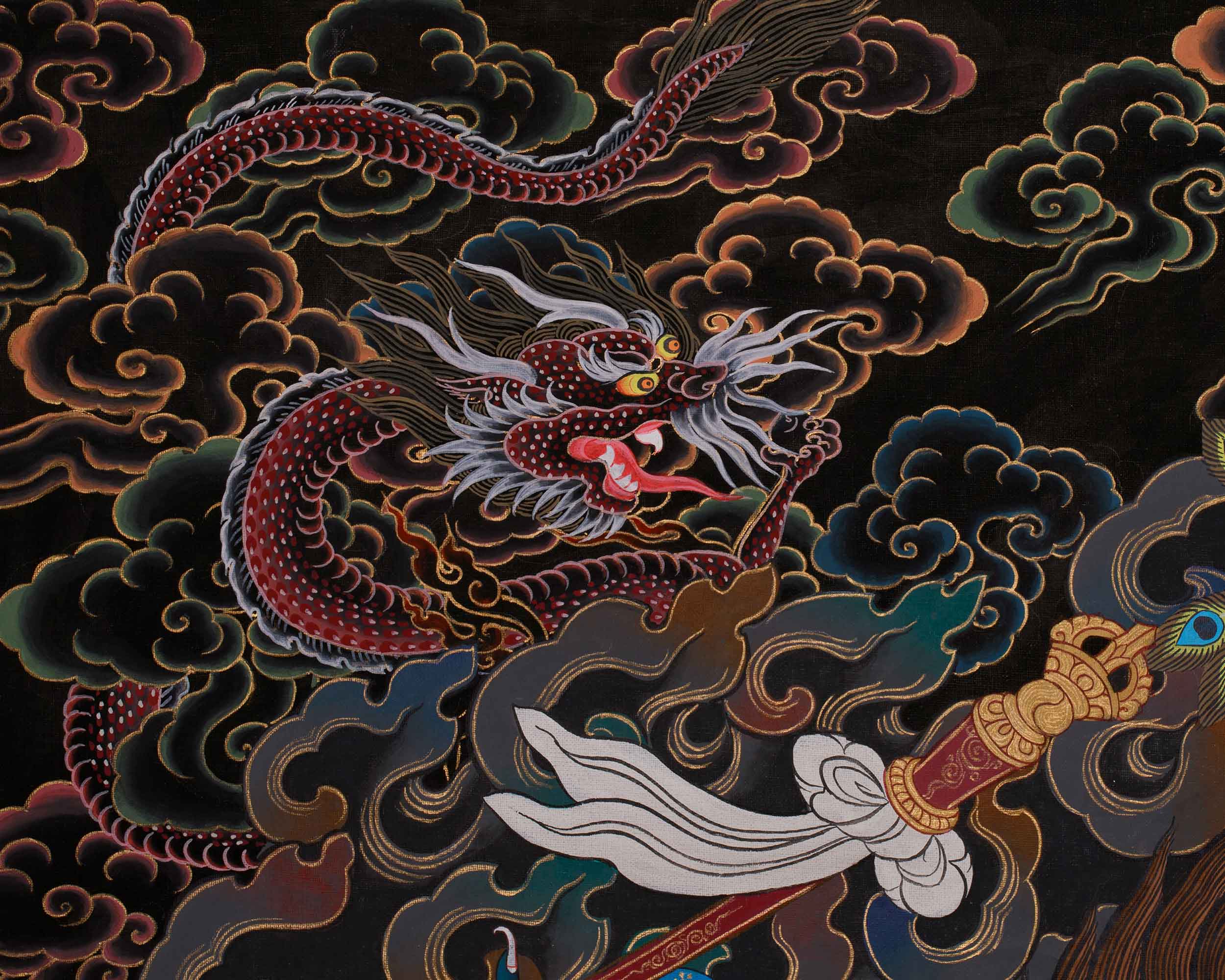 Palden Lhamo Painting | Wrathful Dharma Protector | Vajrayana Buddhist Deity