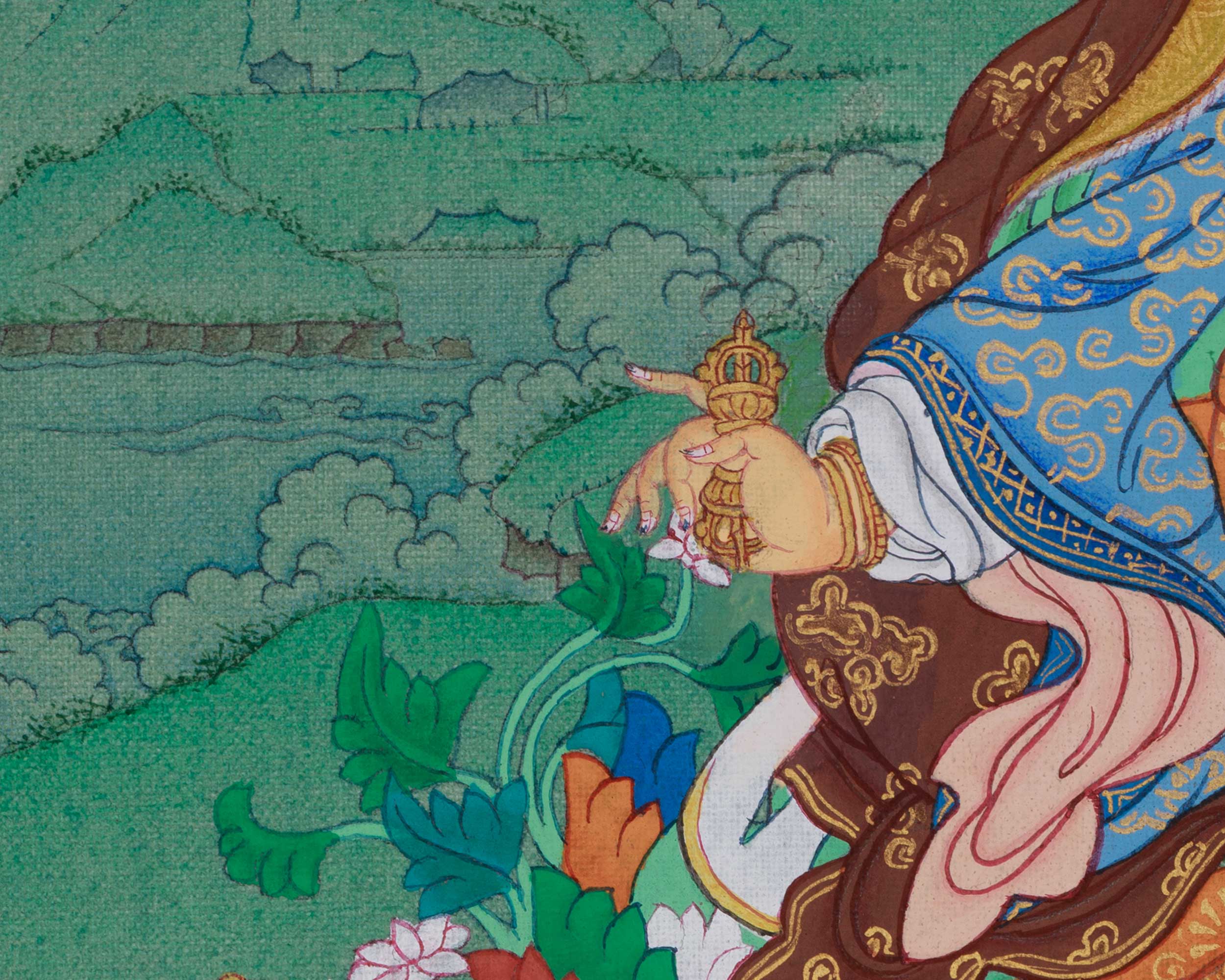 Vajrayana Deity Guru Rinpoche Artwork | Embodiment of Enlightened Presence