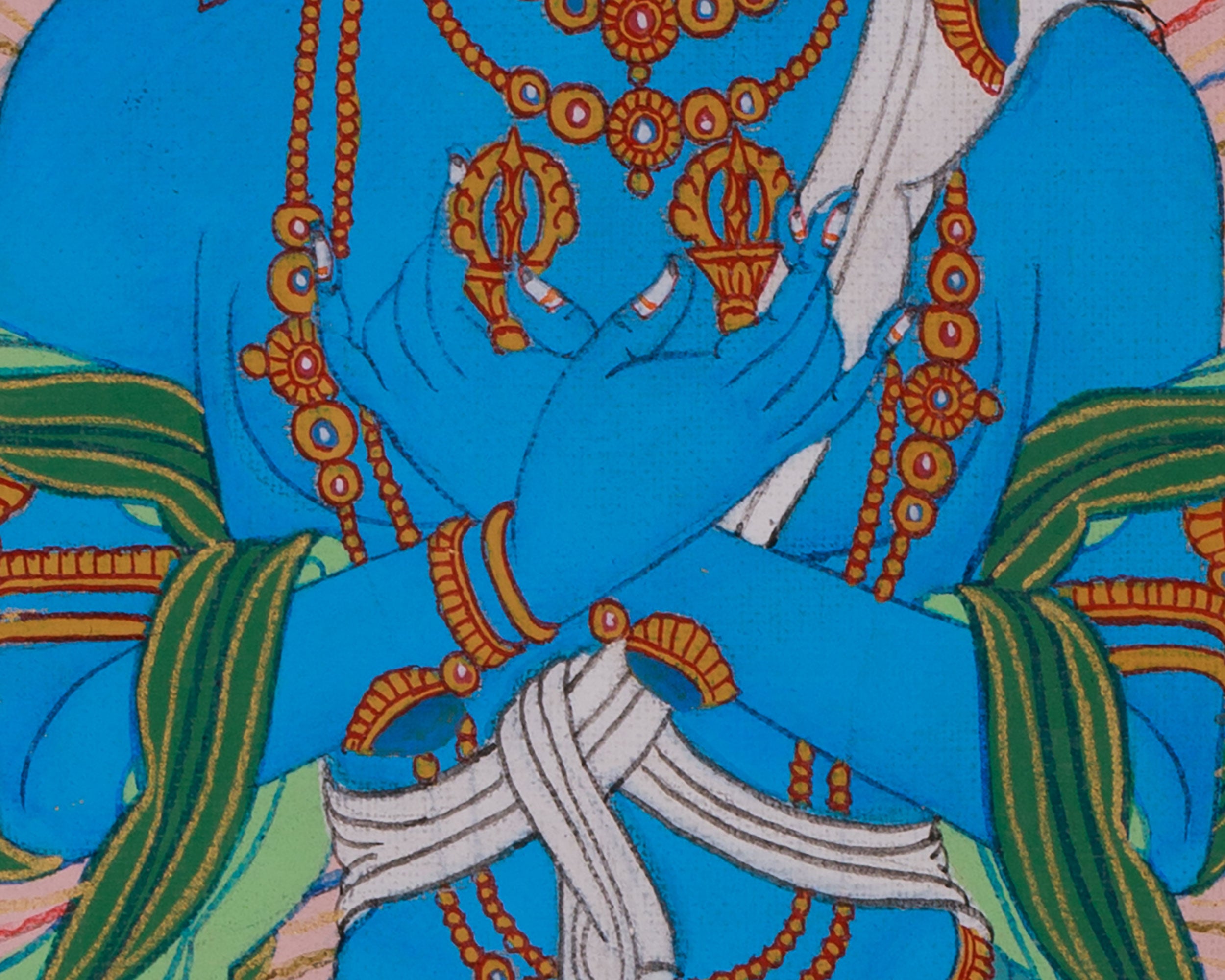Vajradhara Buddha Art | Tibetan Thangka of Primordial Buddha