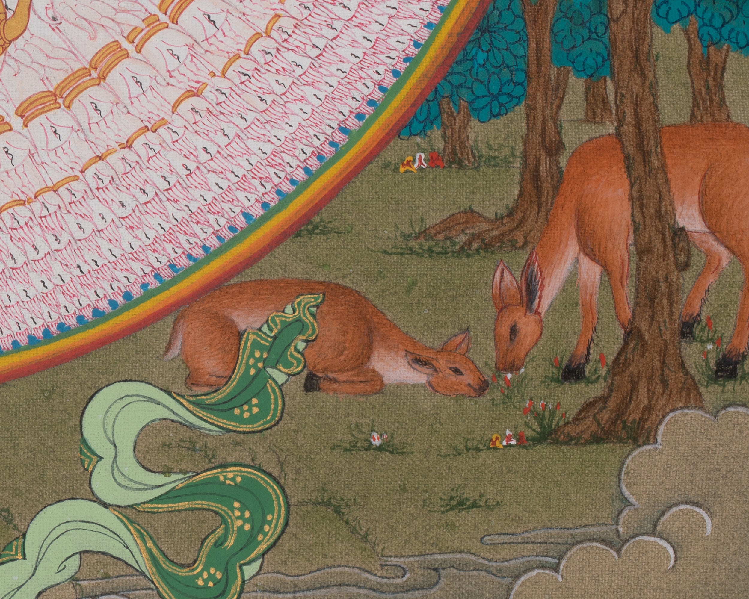 1000 Armed Avalokiteshvara Artwork | Hand-Painted Tibetan Spiritual Thangka
