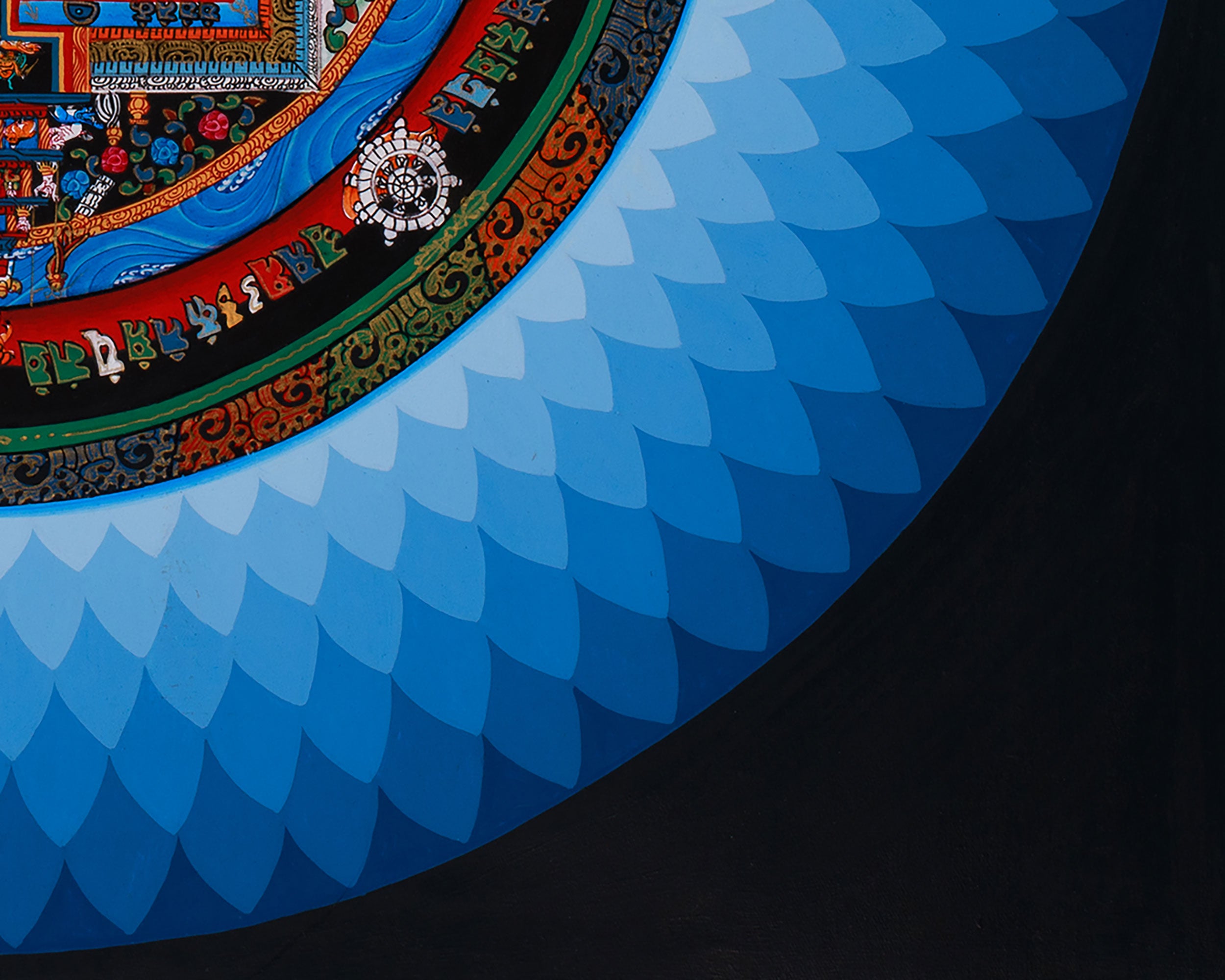 Tibetan Mandala of Kalachakra | Sacred Wheel of Time Buddhist Art