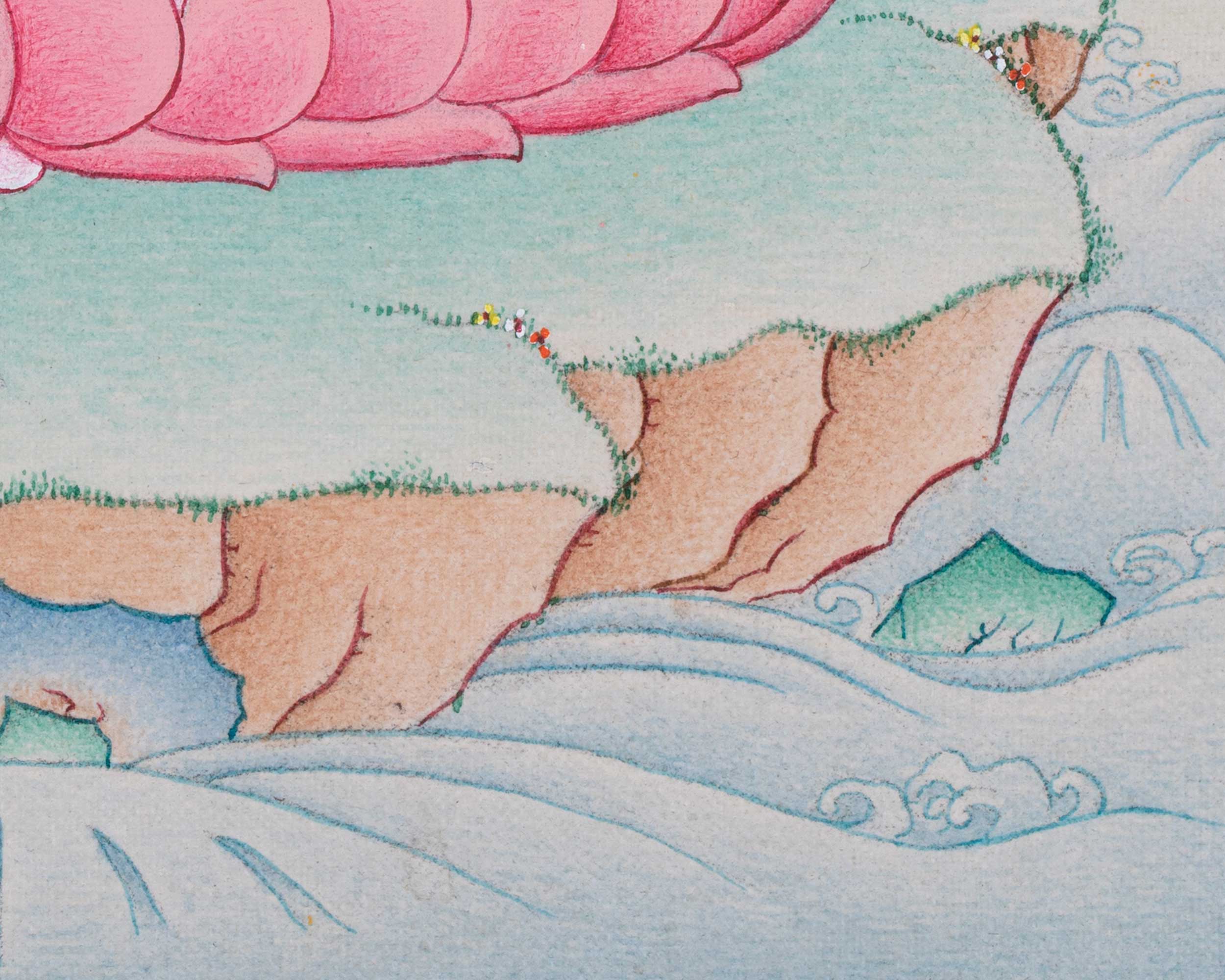 Hand Painted Artwork Of Prajna Paramita | Perfection of Wisdom | Bodhisattva's Radiance