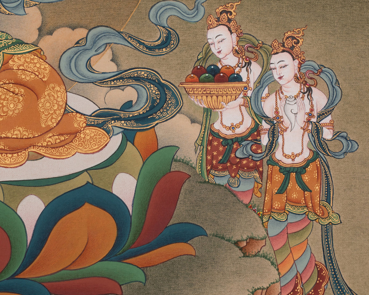 Sacred Amitayus Buddha Thangka | Infinite or Measureless Life Deity