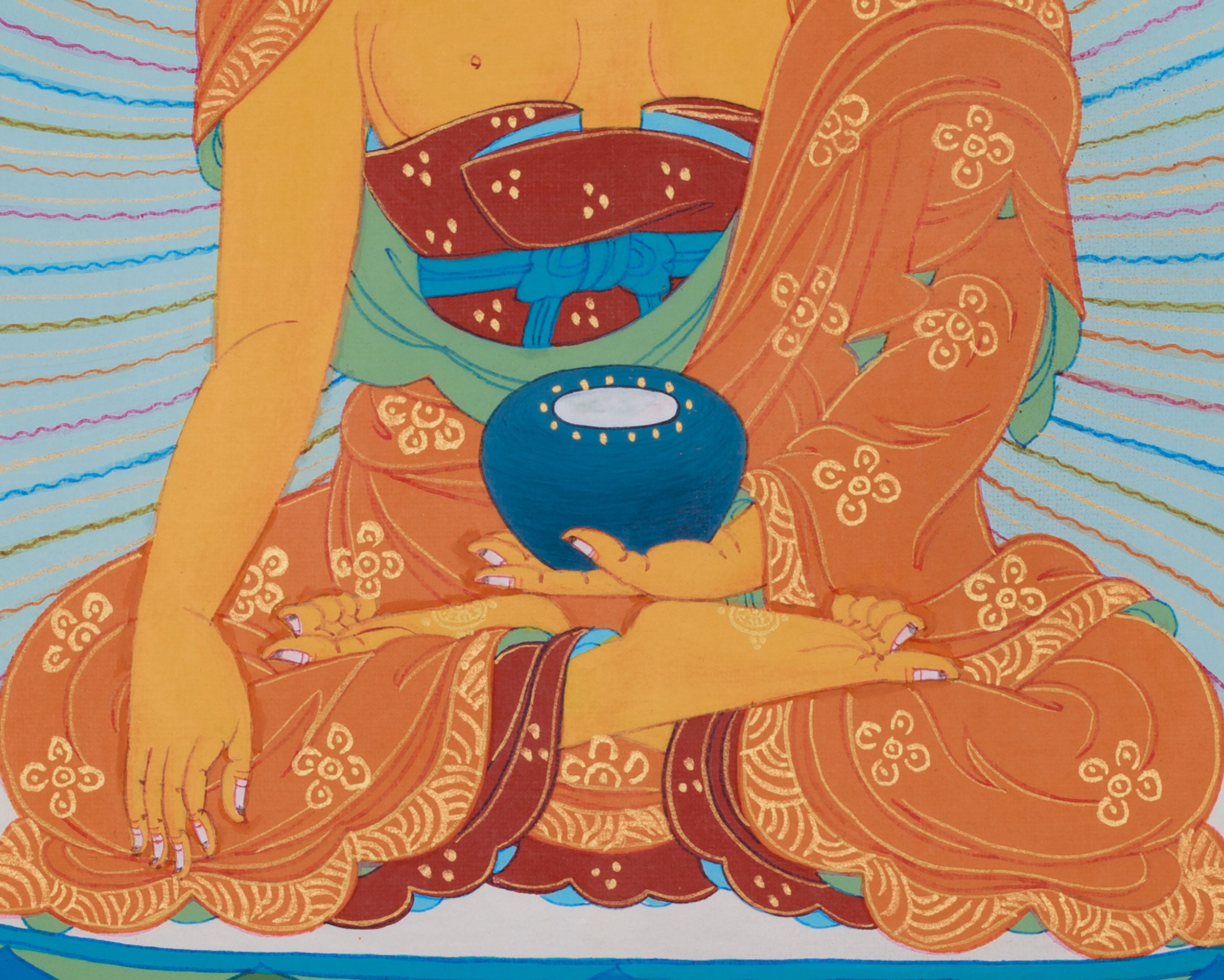 Spiritual Buddha Shakyamuni Thangka | Buddhist Art for Wisdom