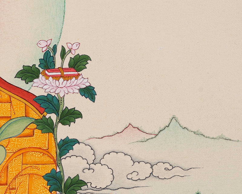 Hand Painted Longchenpa Thangka from Enlightenment Studio | Traditional Vajrayana Wall Decor