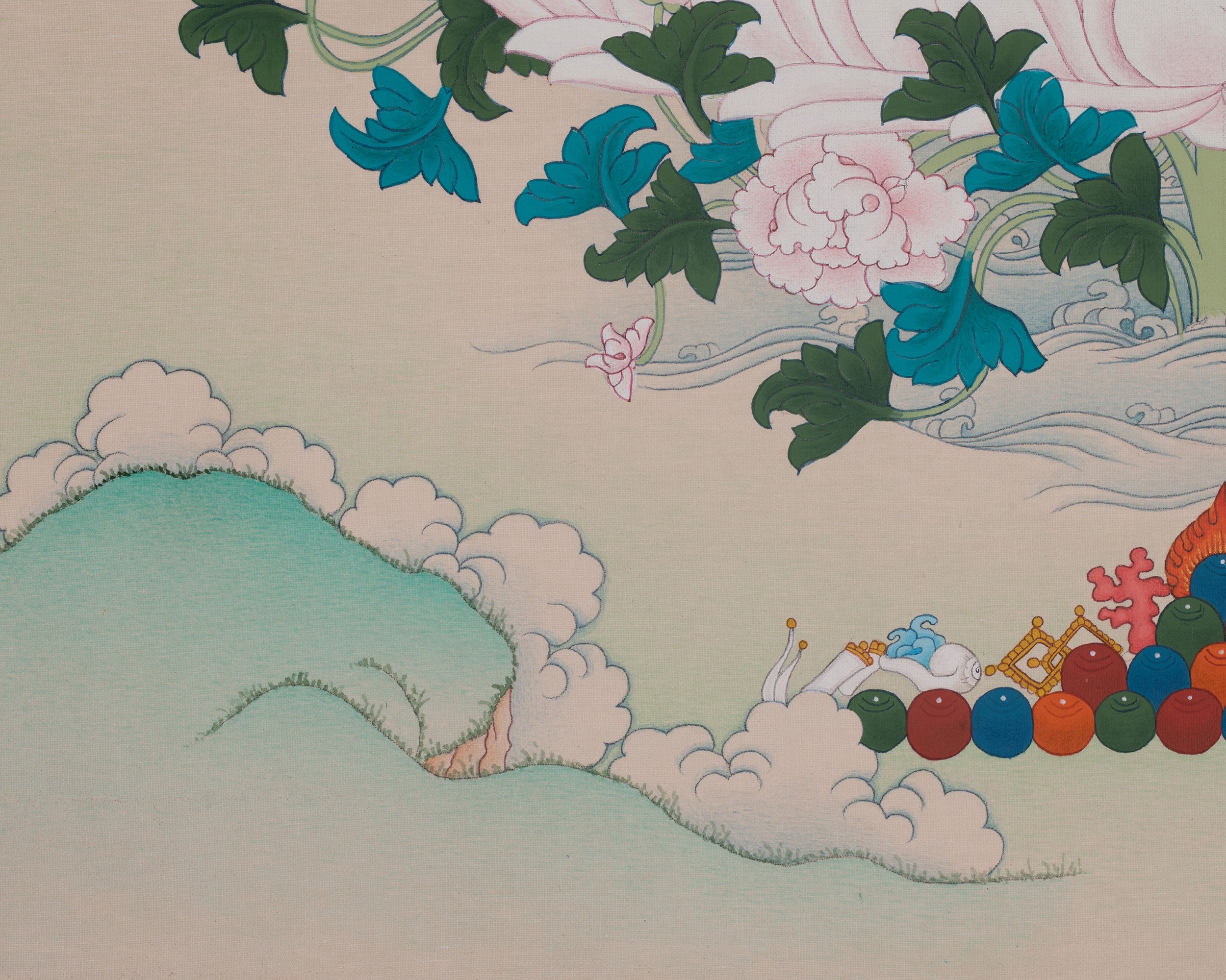Chenrezig Himalayan Artwork | Tibetan Bodhisattva of Infinite Compassion | Home Decor