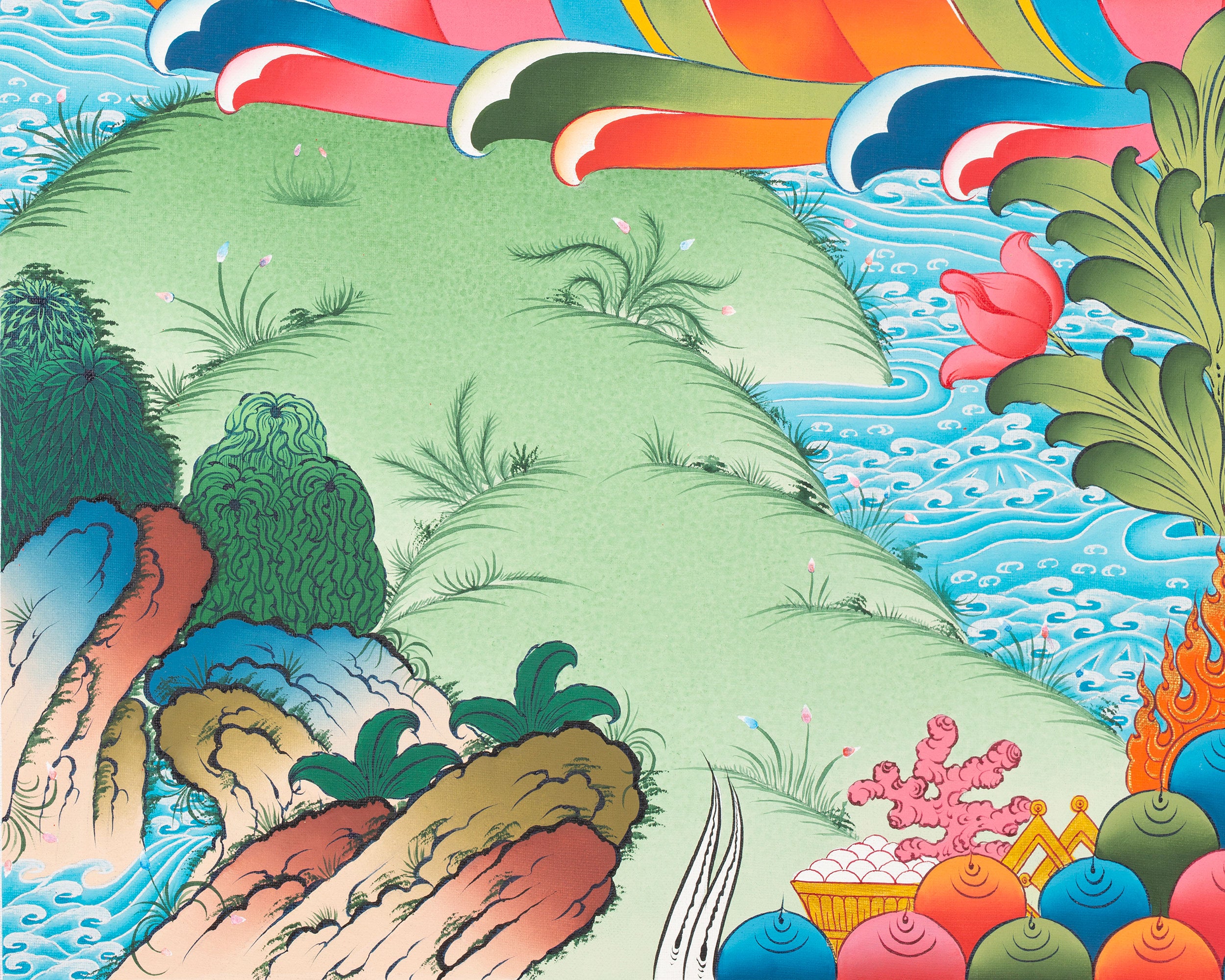 Dharmapala King Namtoshe Thangka | Protector Deity of Tibetan Buddhism