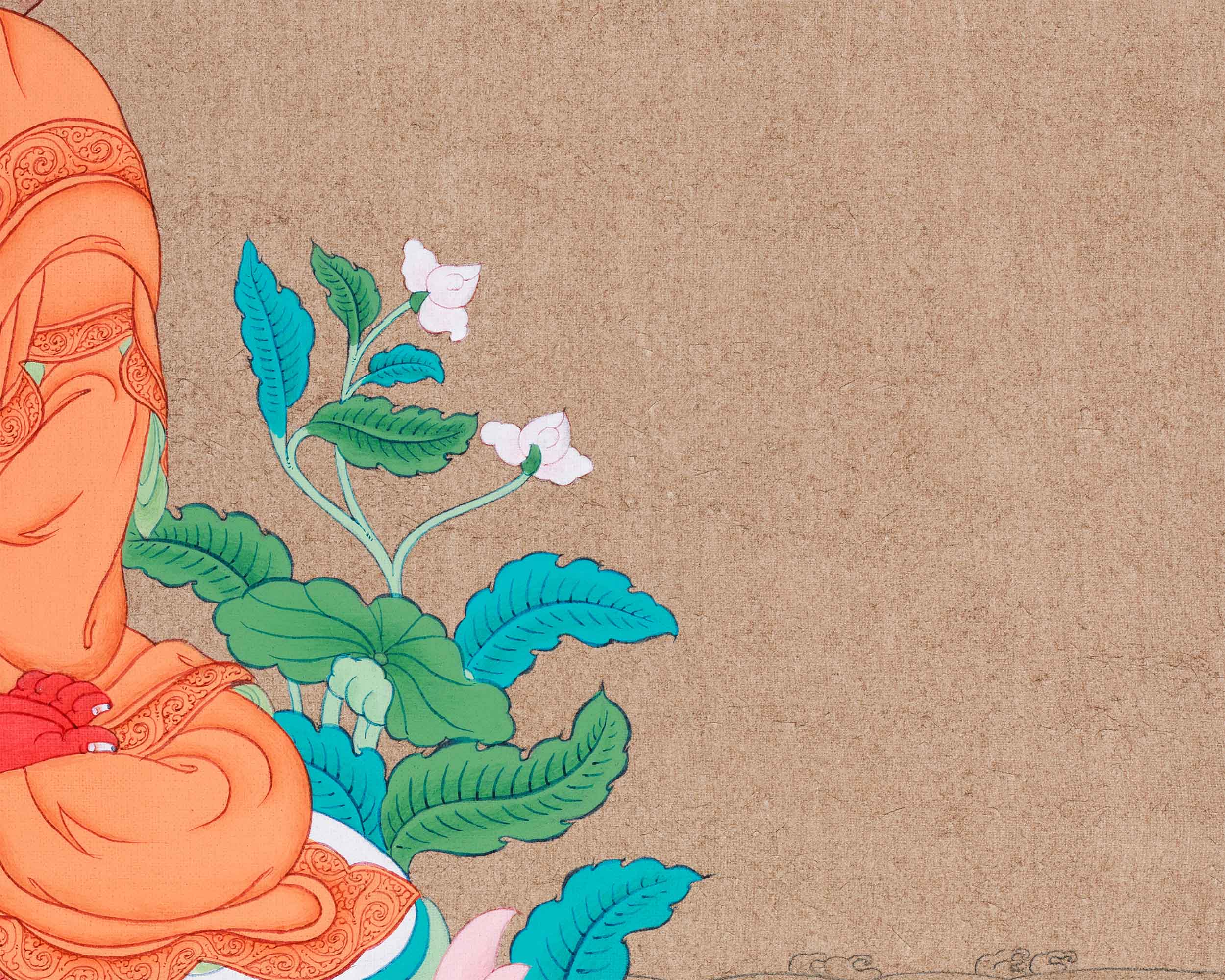 Red Amitabha Buddha Thangka | Pure Land Meditation Art | Tibetan Buddhist Decor