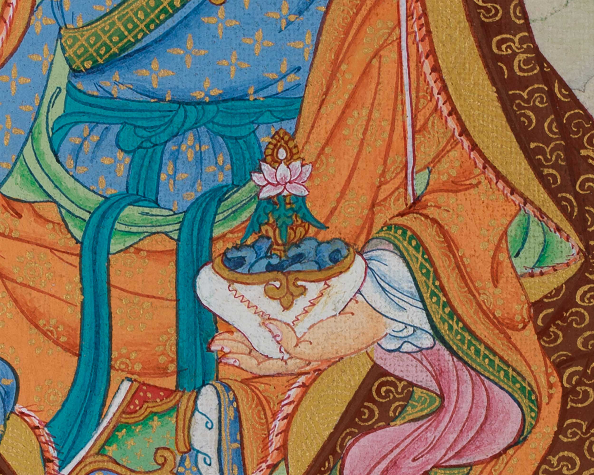 Himalayan Art of Guru Rinpoche | Compact Tibetan Thangka