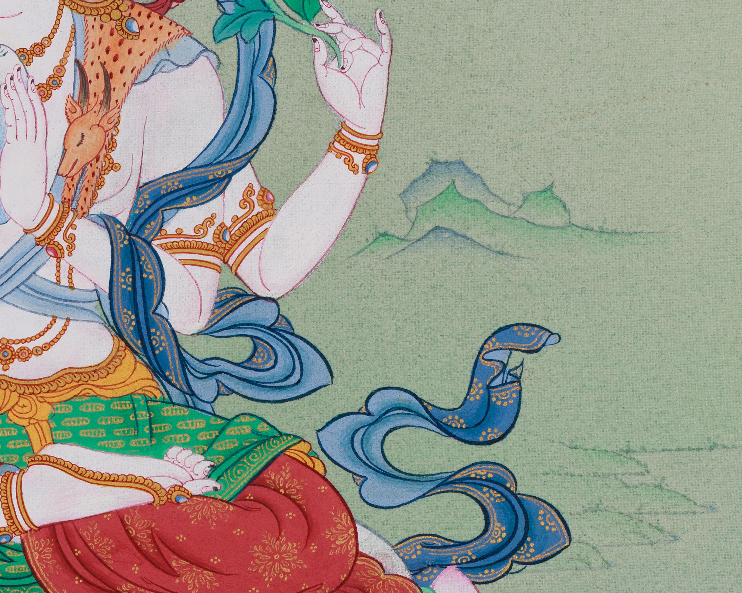 Compassionate Bodhisattva, Chenrezig Thangka