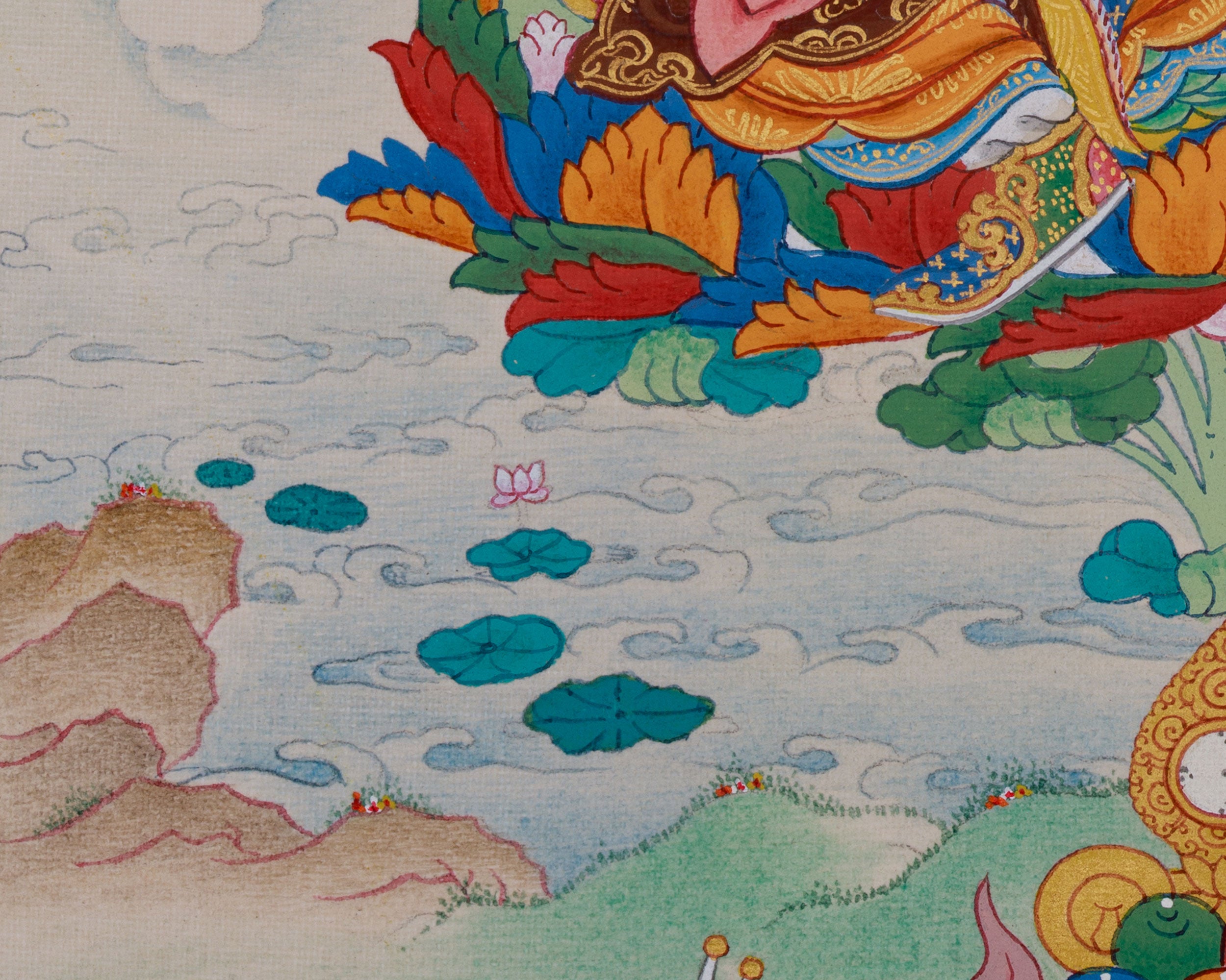 Thangka Padmasambhava | Hand-Painted Tibetan Guru Art
