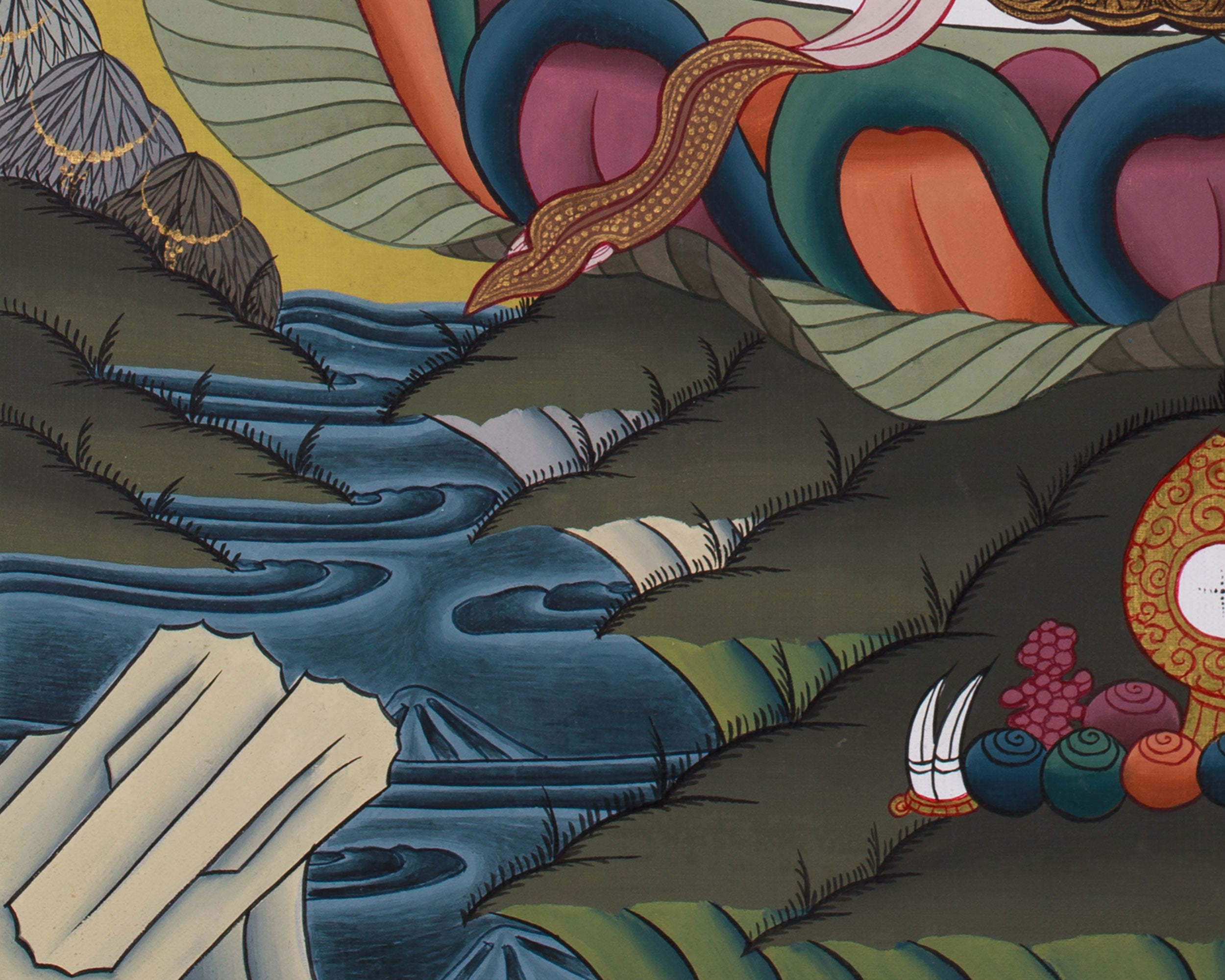 Vajrasattva Yab Yum Thangka with Consort | Sacred Purification Deity