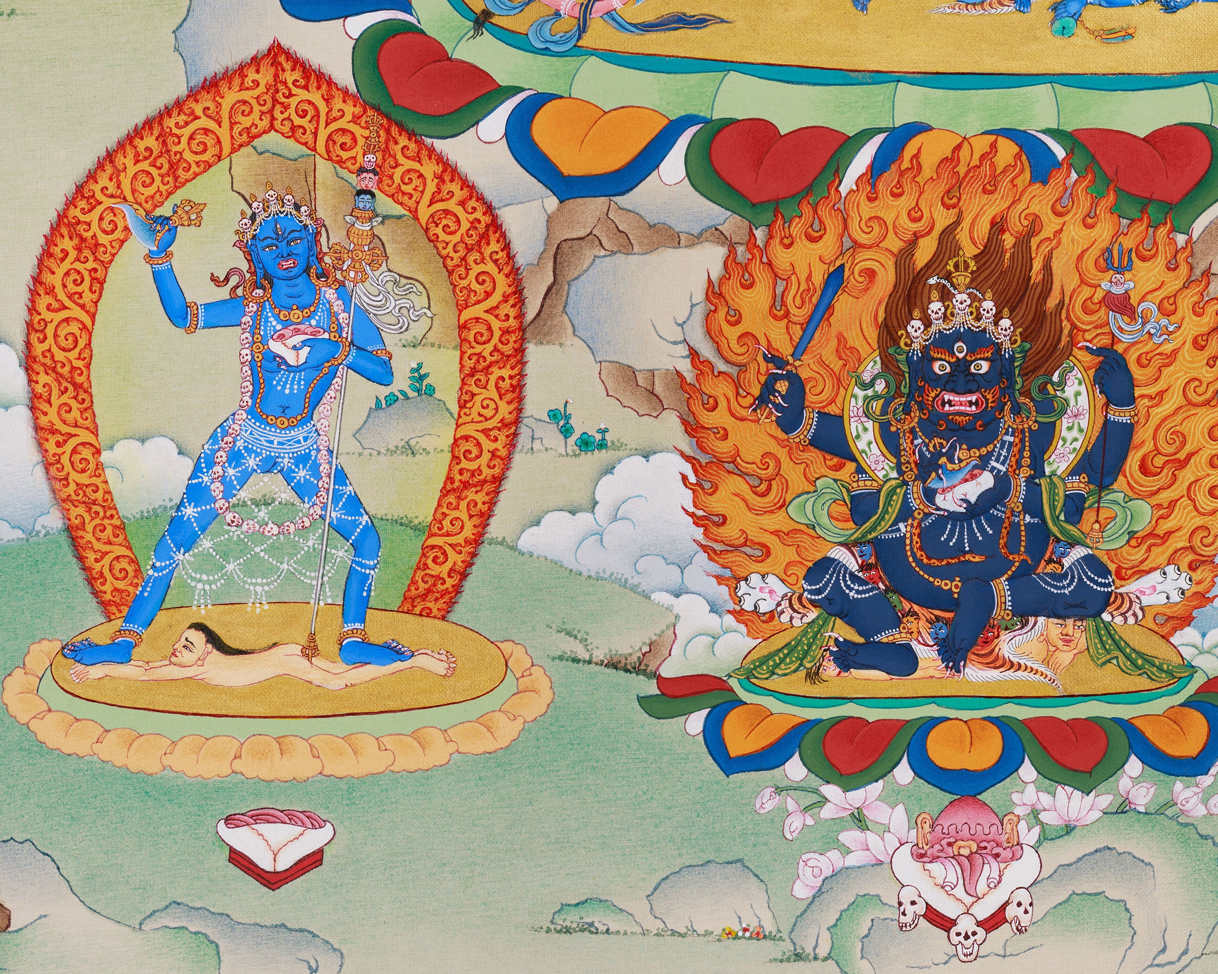 Chakrasamvara Yab-Yum Thangka | Powerful Tantric Deity Art