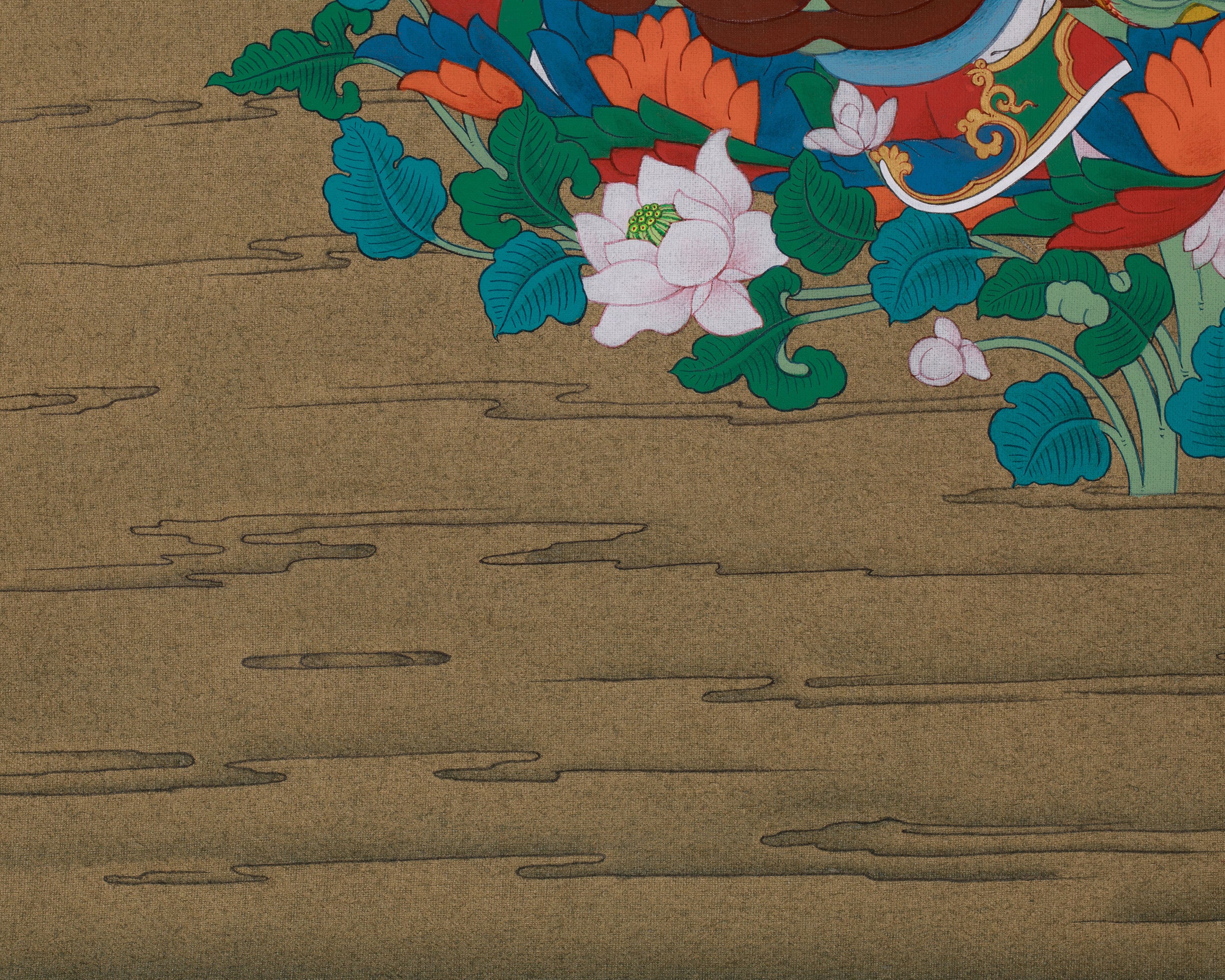 The Lotus Born Padmasambhava Thangka | Buddha of Wisdom and Compassion