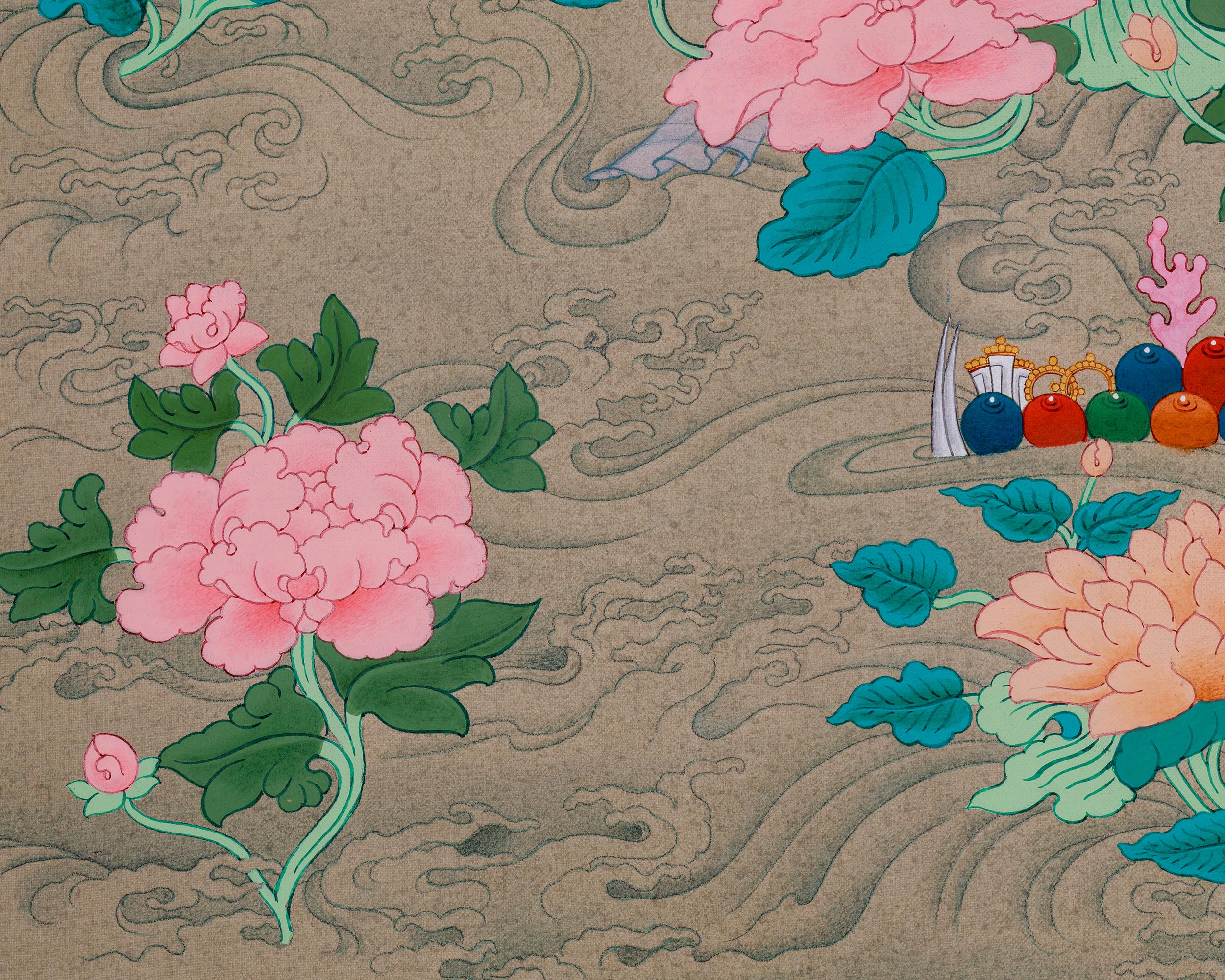 Healing Tara Bodhisattva | White Tara Thangka | Compassion Goddess in Vajrayana Buddhism