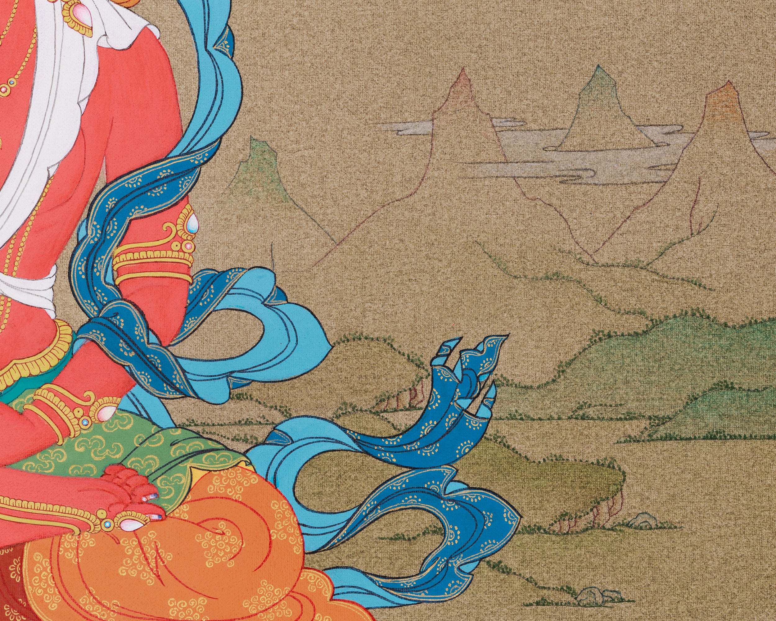 Thangka of Amitayus, Buddha of Infinite Light | Tibetan Art of Long Life and Healing