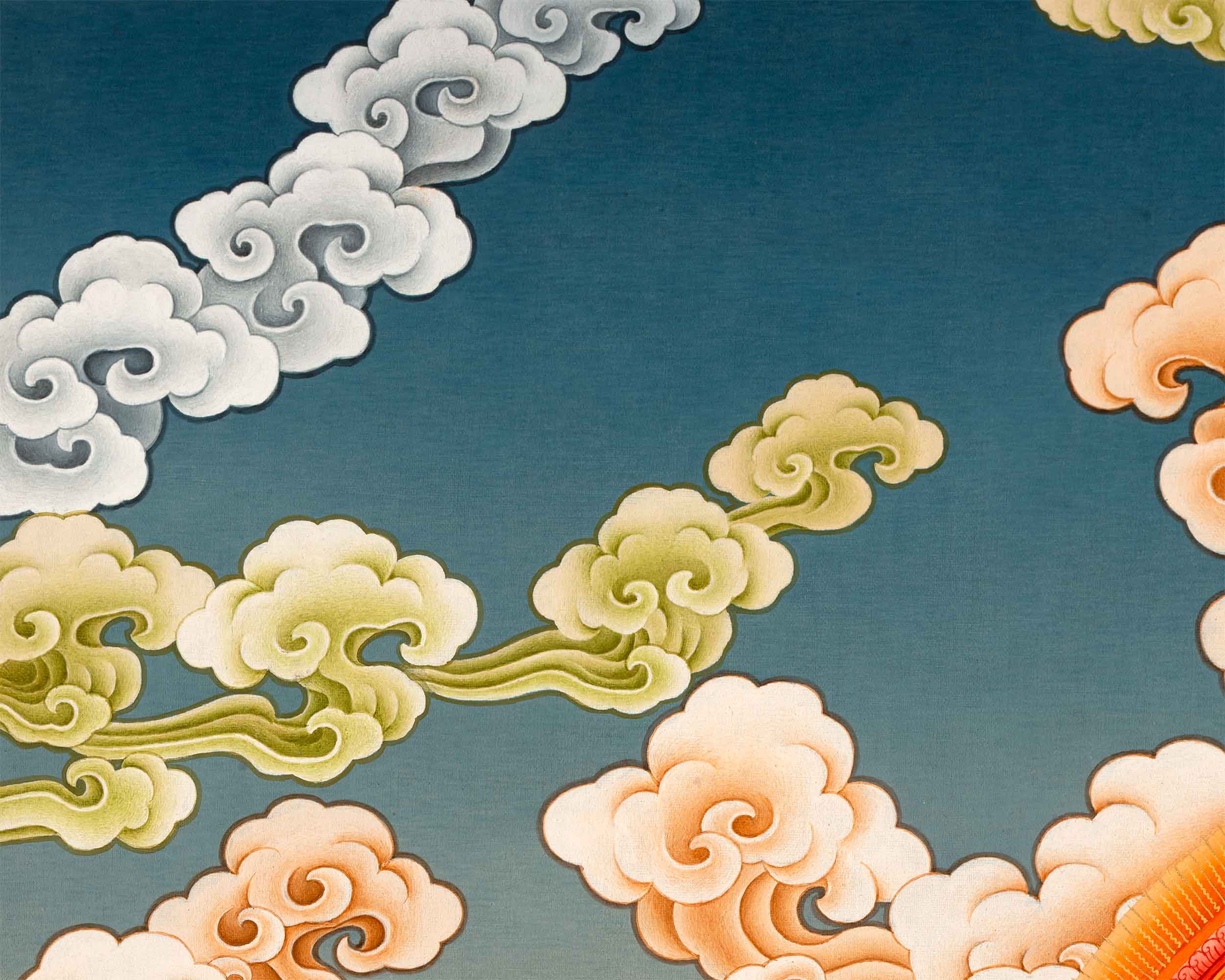 Manjusri Bodhisattva Paubha Print For Spiritual Room Decoration | Manjushri The Bodhisattva Of Wisdom