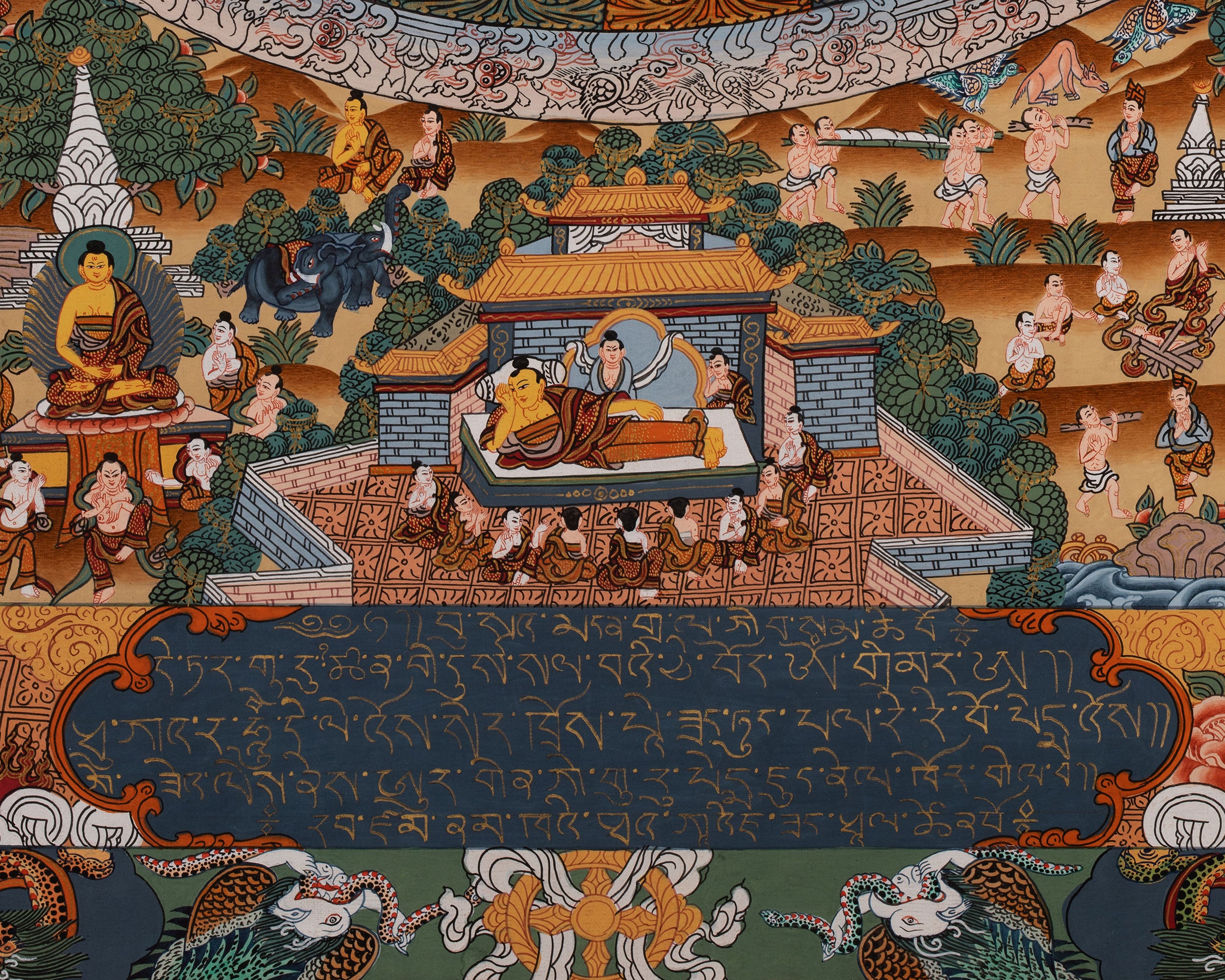 Masterpiece Art of Shakyamuni Gautama Buddha | Original Hand-Painted Tibetan Thangka