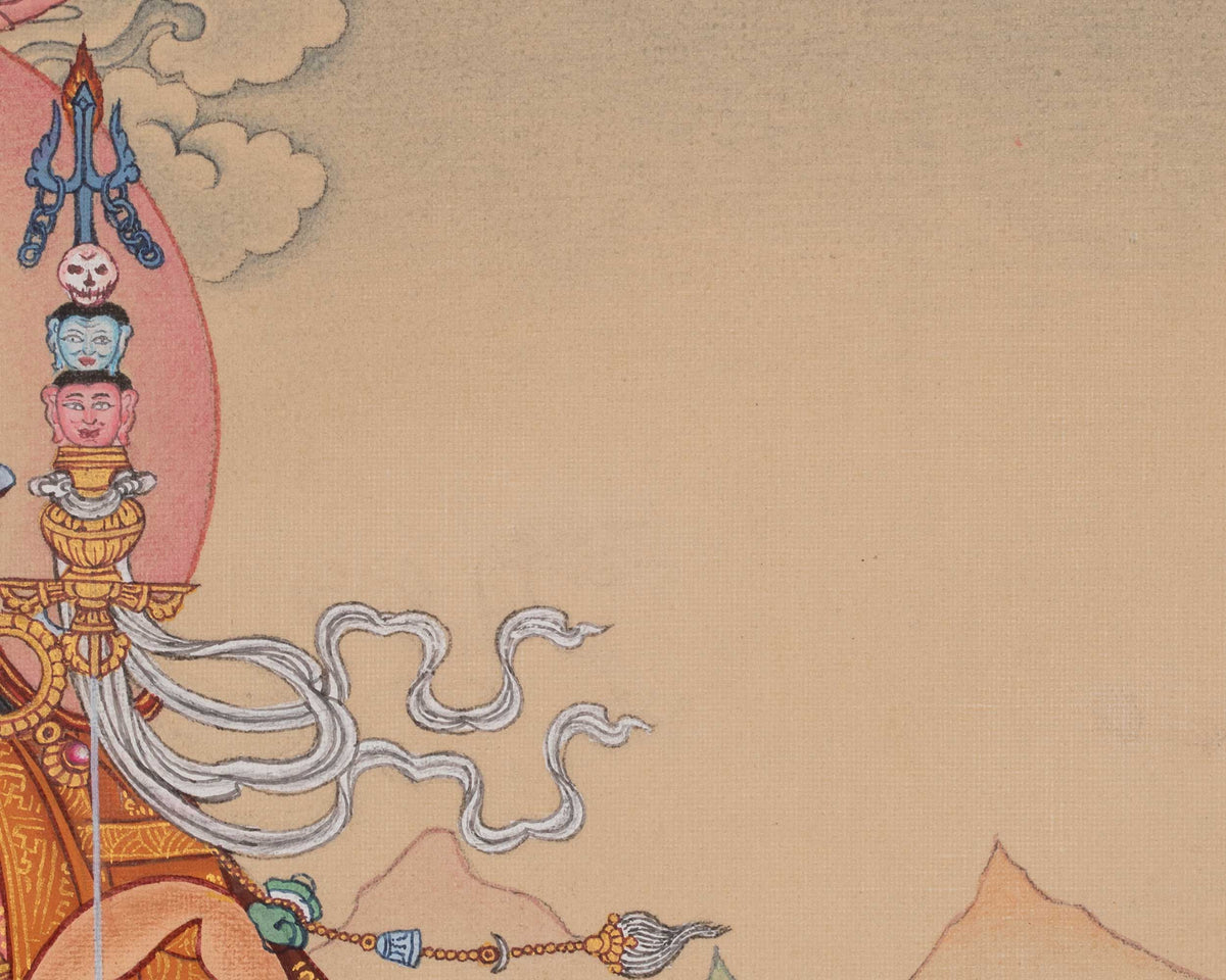 Guru Rinpoche Thangka Painting | Lotus-Born Master | Vajrayana Buddhism