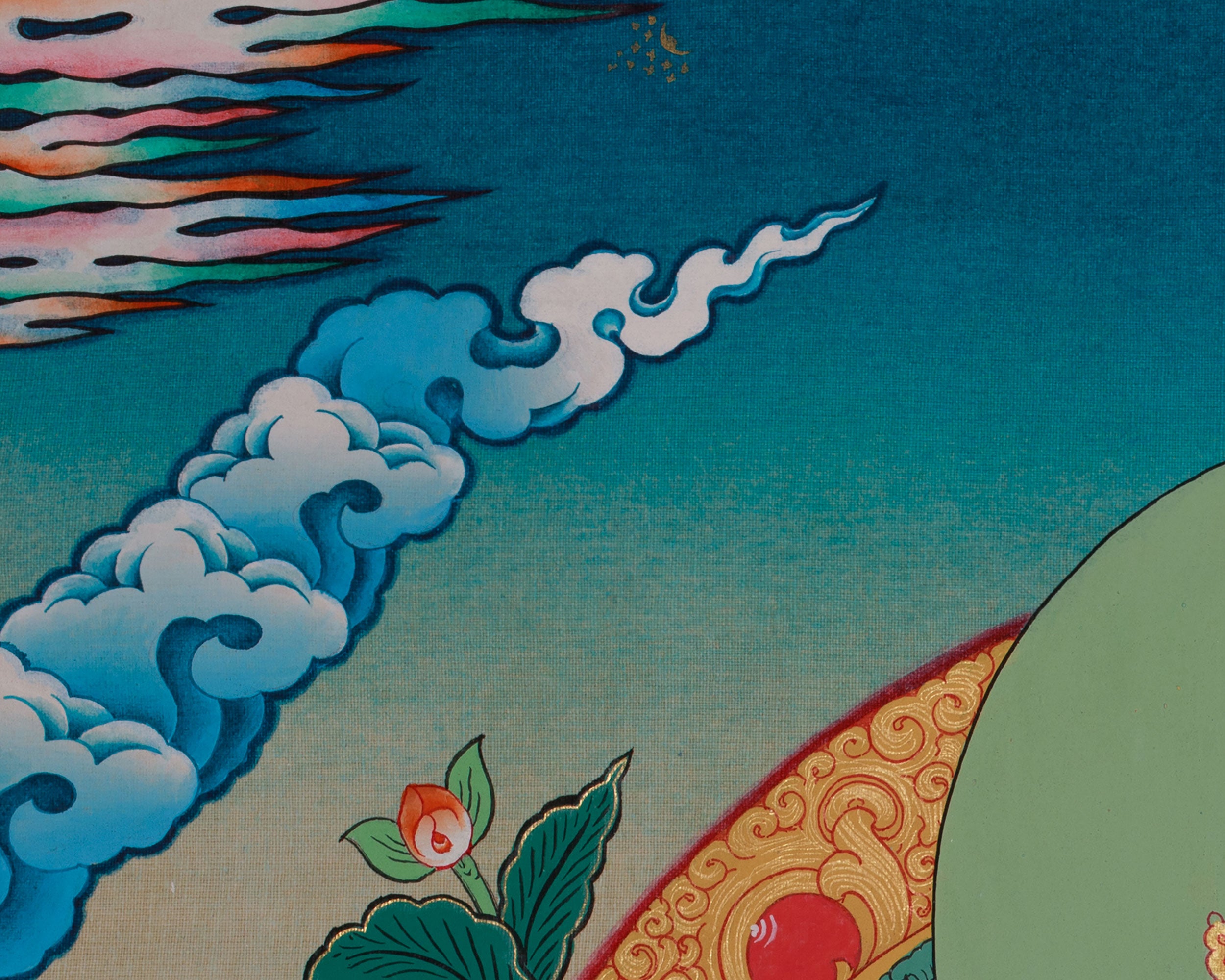 Sacred White Tara Thangka | Buddhist Goddess of Peace and Healing