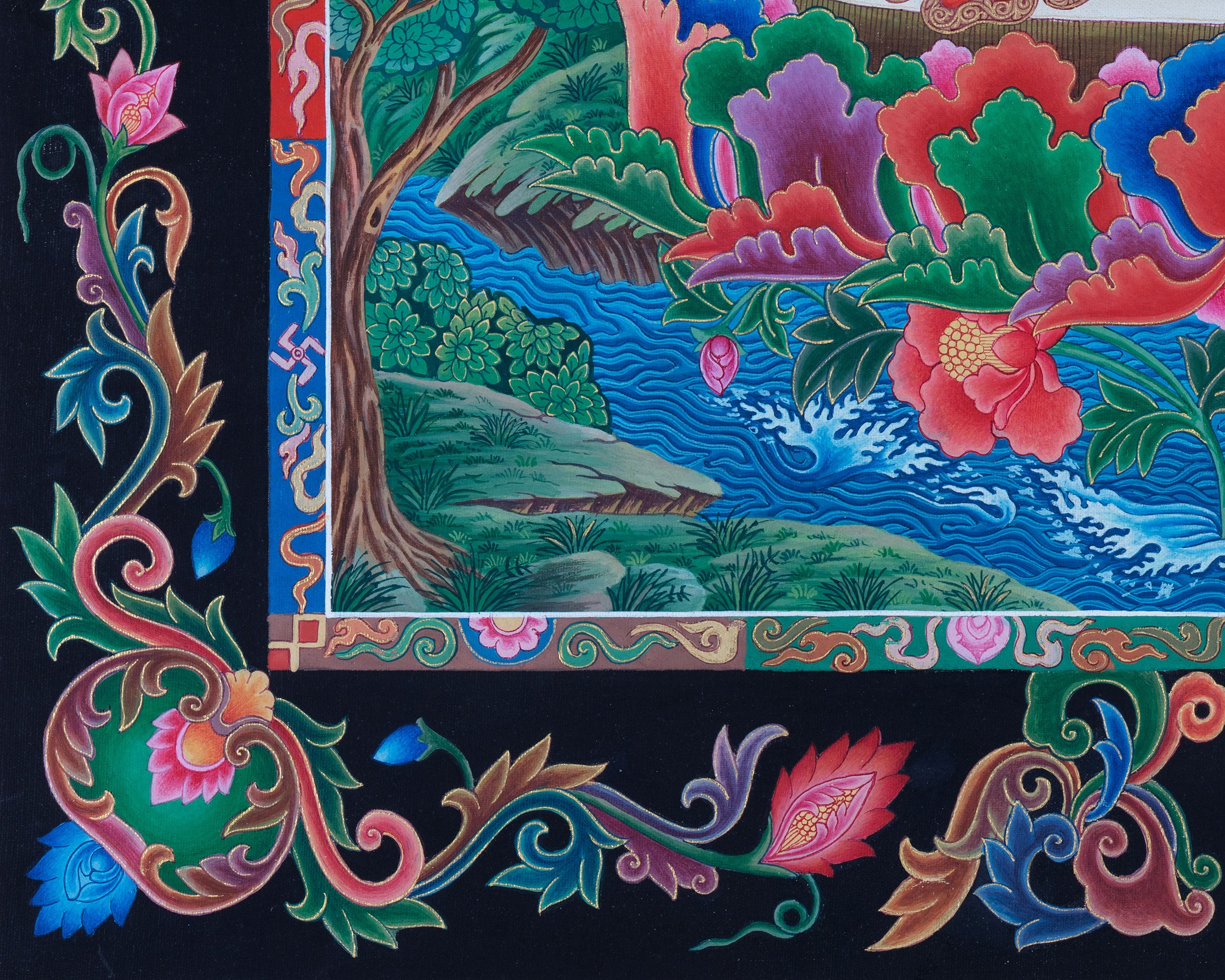 Thangka Painting Of White Tara | Newari Thangka of Tara