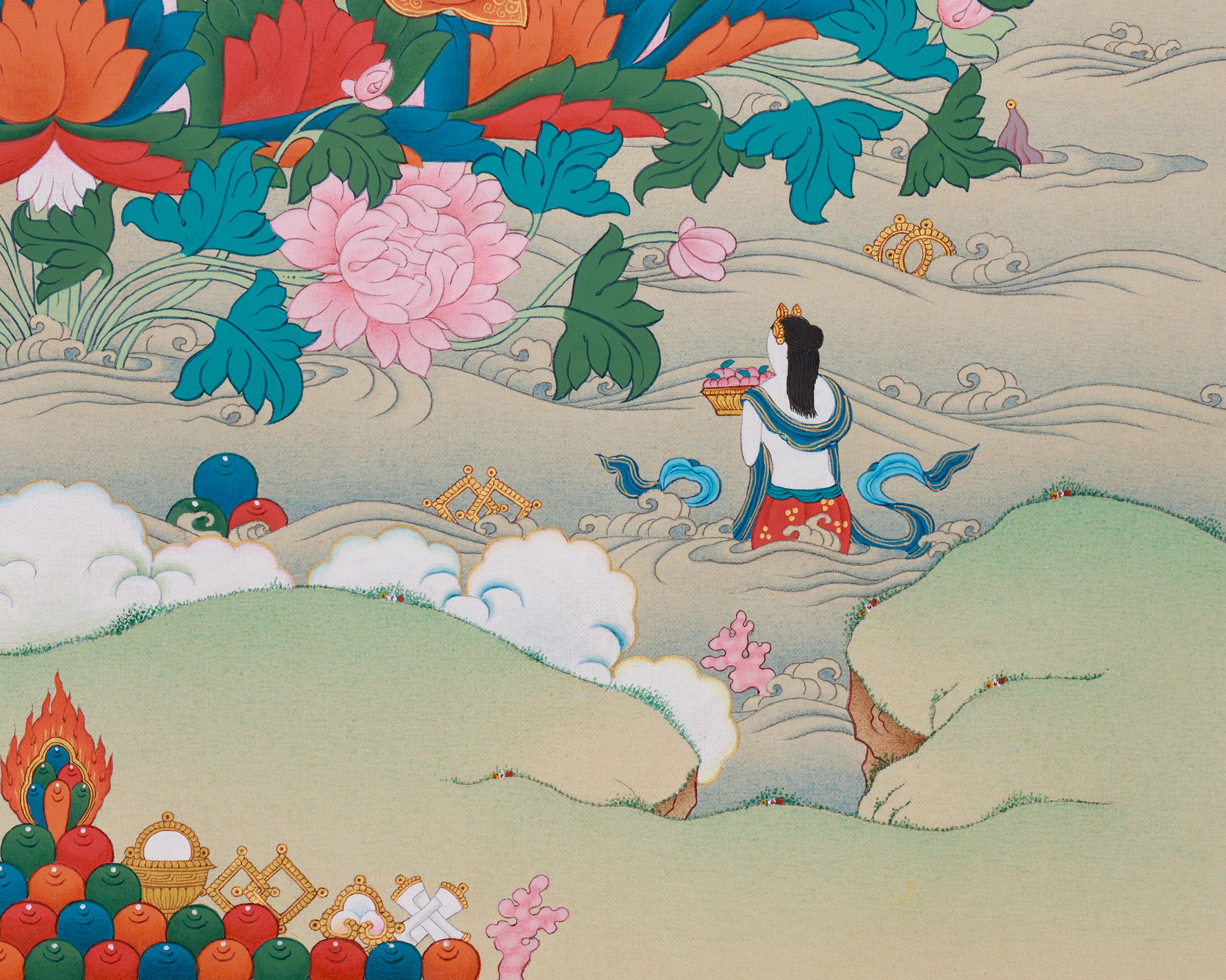 Precious Guru Padmasambhava Thangka | Tantric Tibetan Buddhist Deity