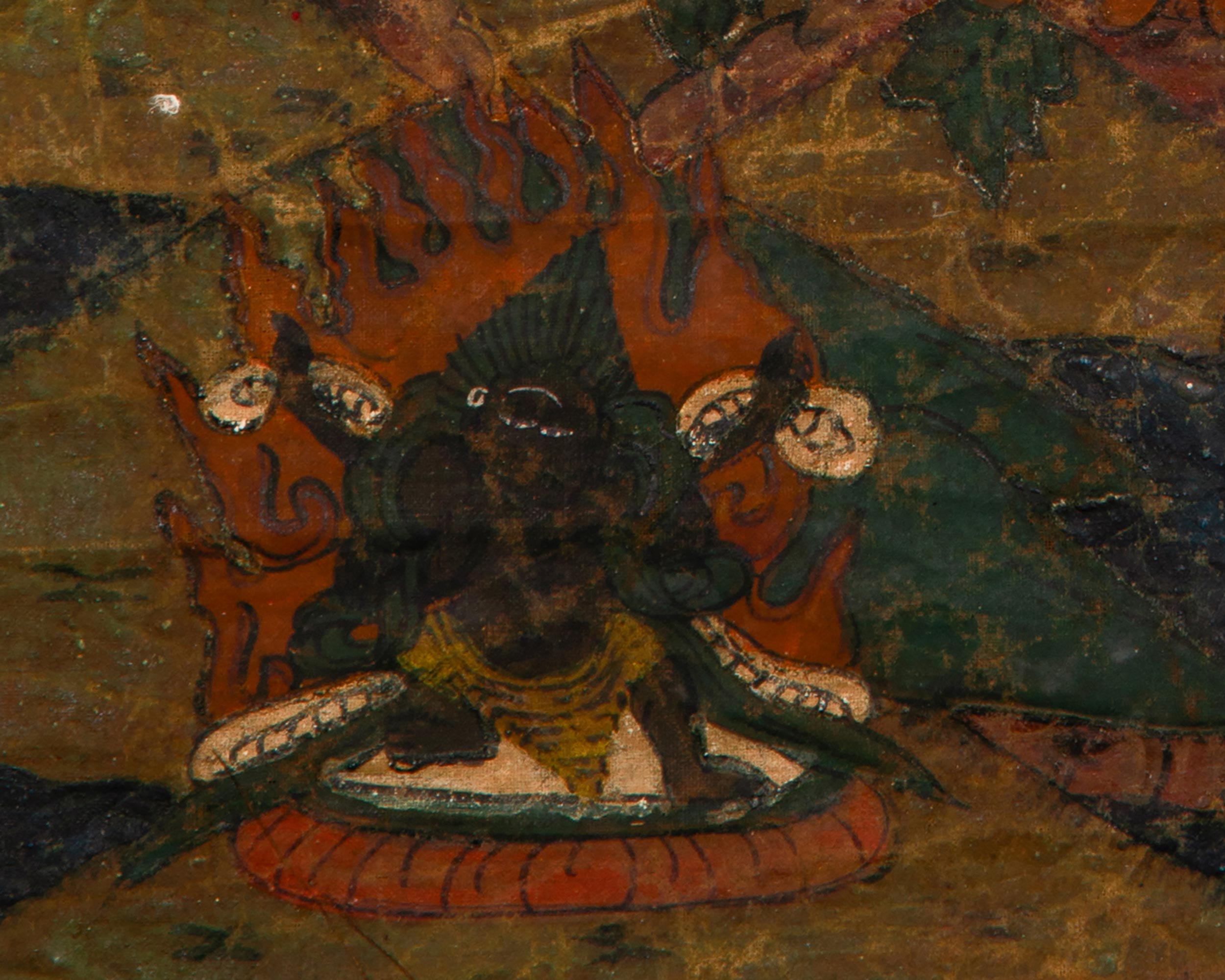 Our Vintage Vajradhara Thangka | Tibetan Primordial Buddha Art