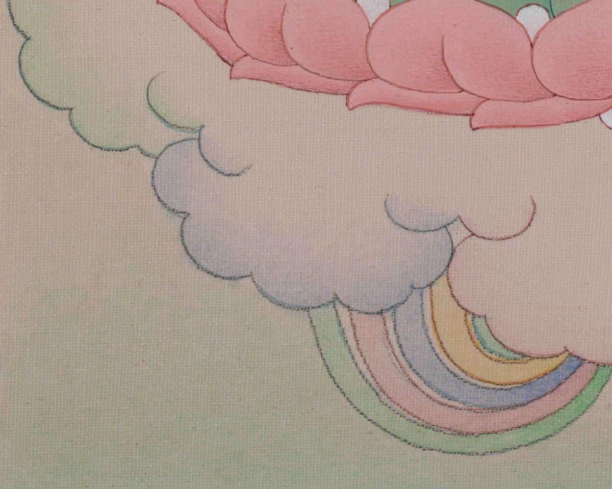 Himalayan Saraswati Thangka | Goddess of Wisdom and Sacred Learning