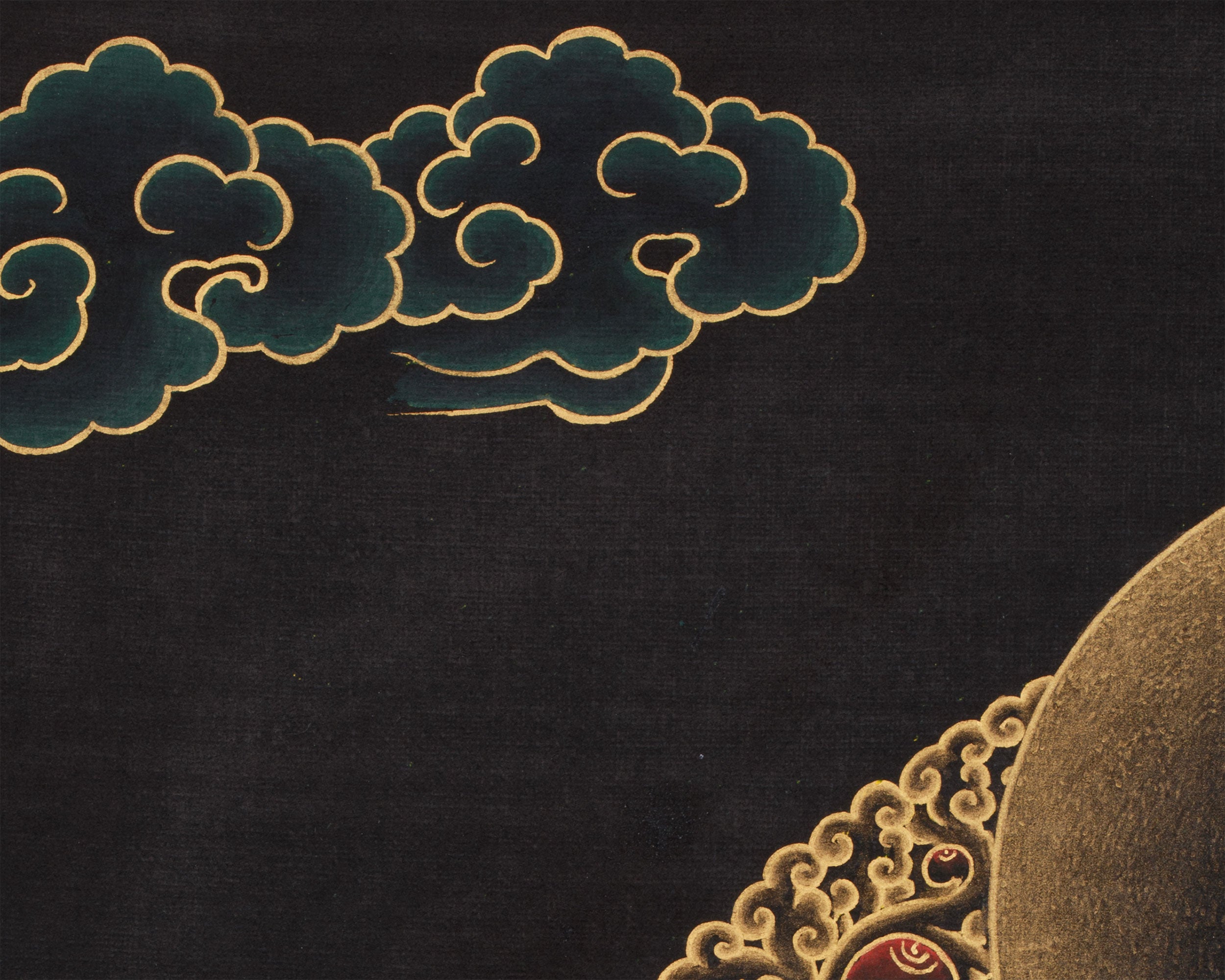 Peaceful Padmasambhava Painting | Embodying Wisdom and Serenity in Nakthang Style