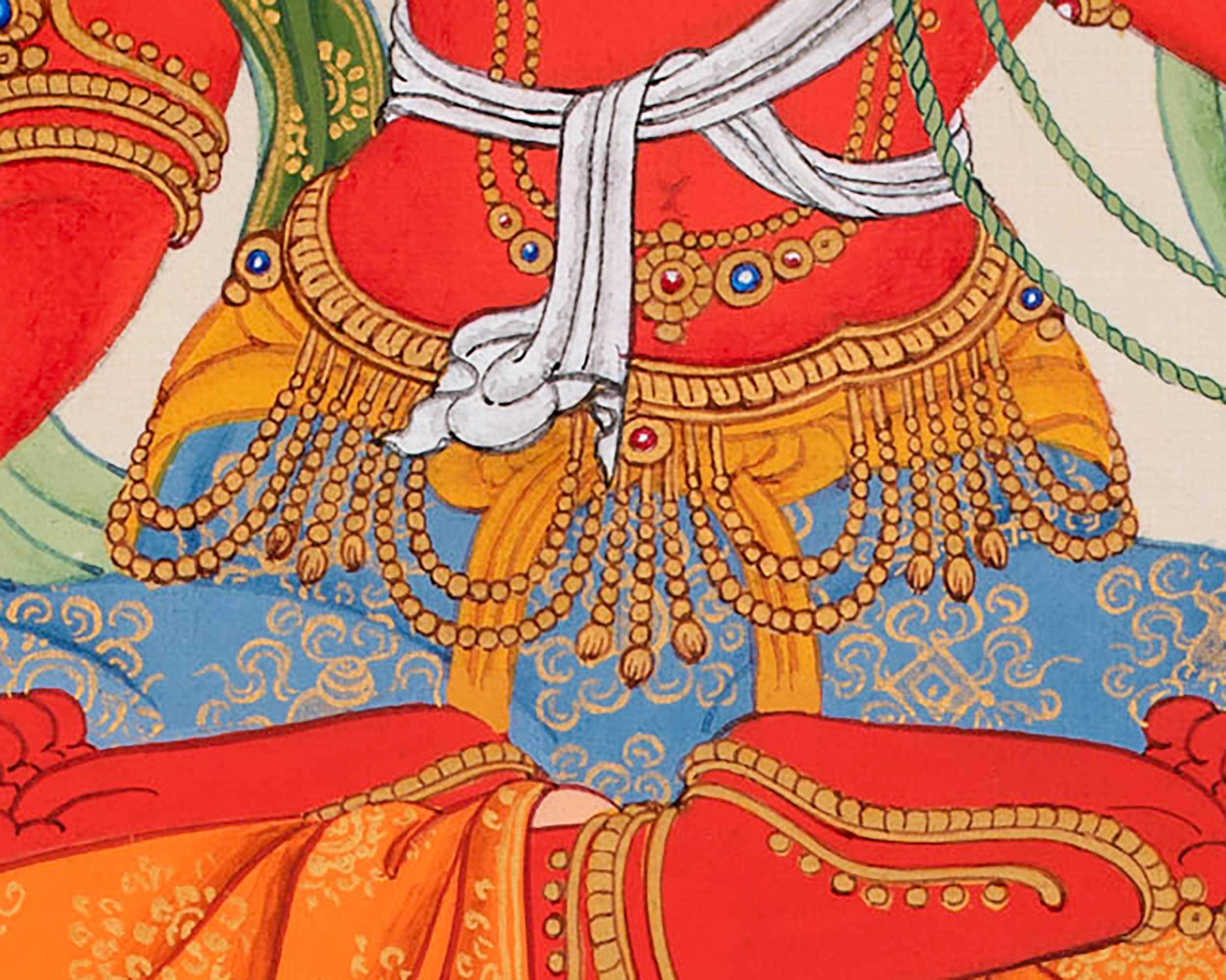 Divine Feminine, Red Tara Thangka | Traditional Tibetan For Wall Hanging Decoration