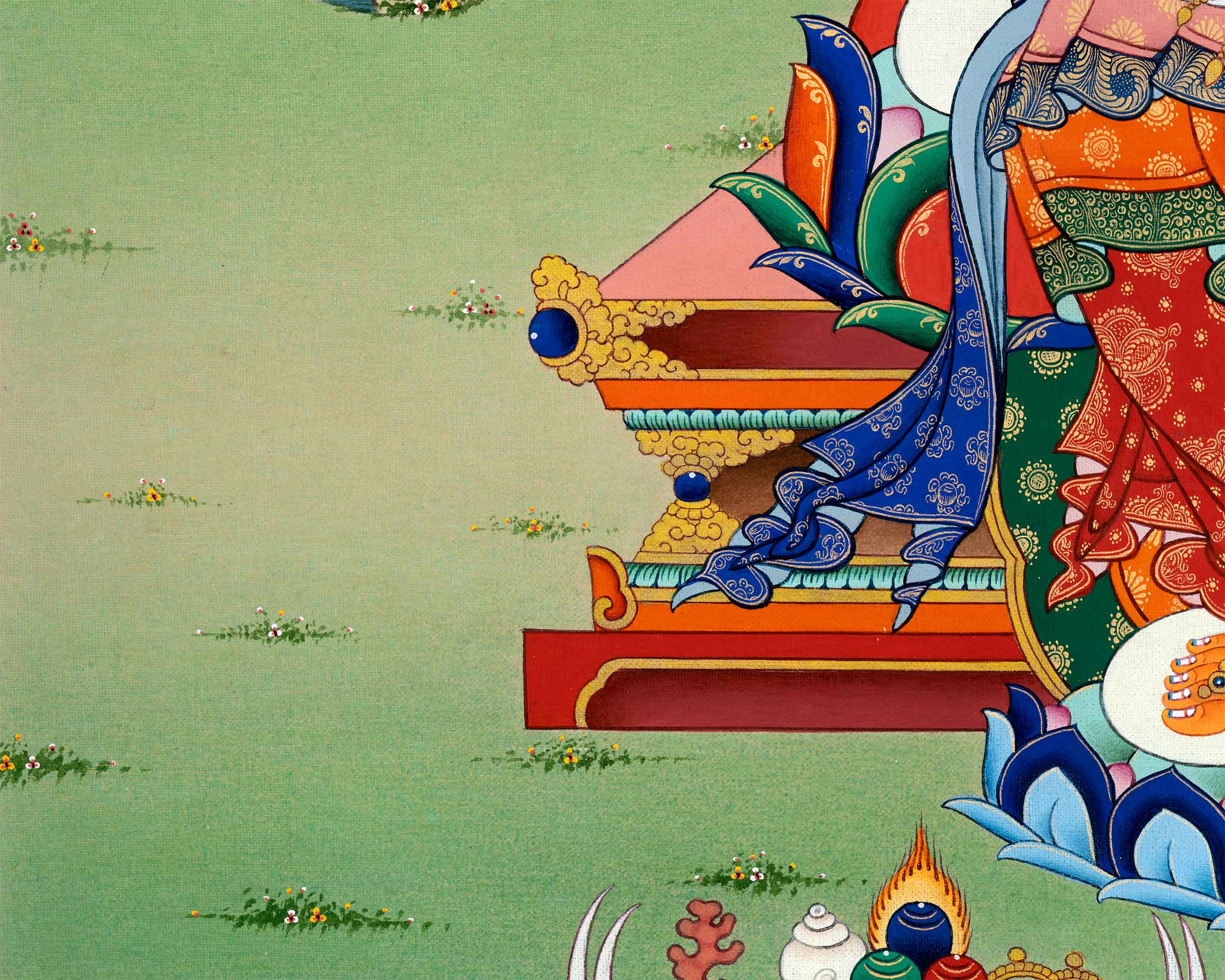 Maitreya Buddha's Presence in Canvas Print | Embodiment of Future Enlightenment