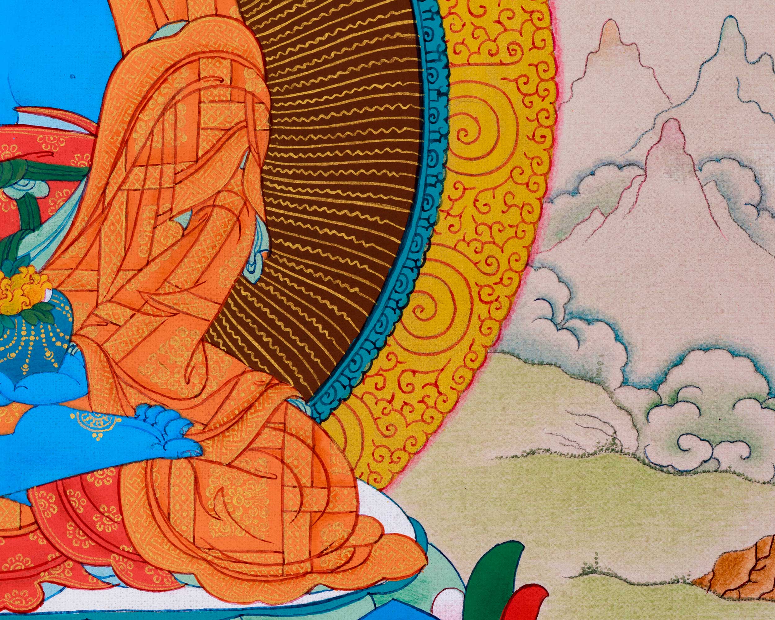 24K Gold Thangka of Medicine Buddha