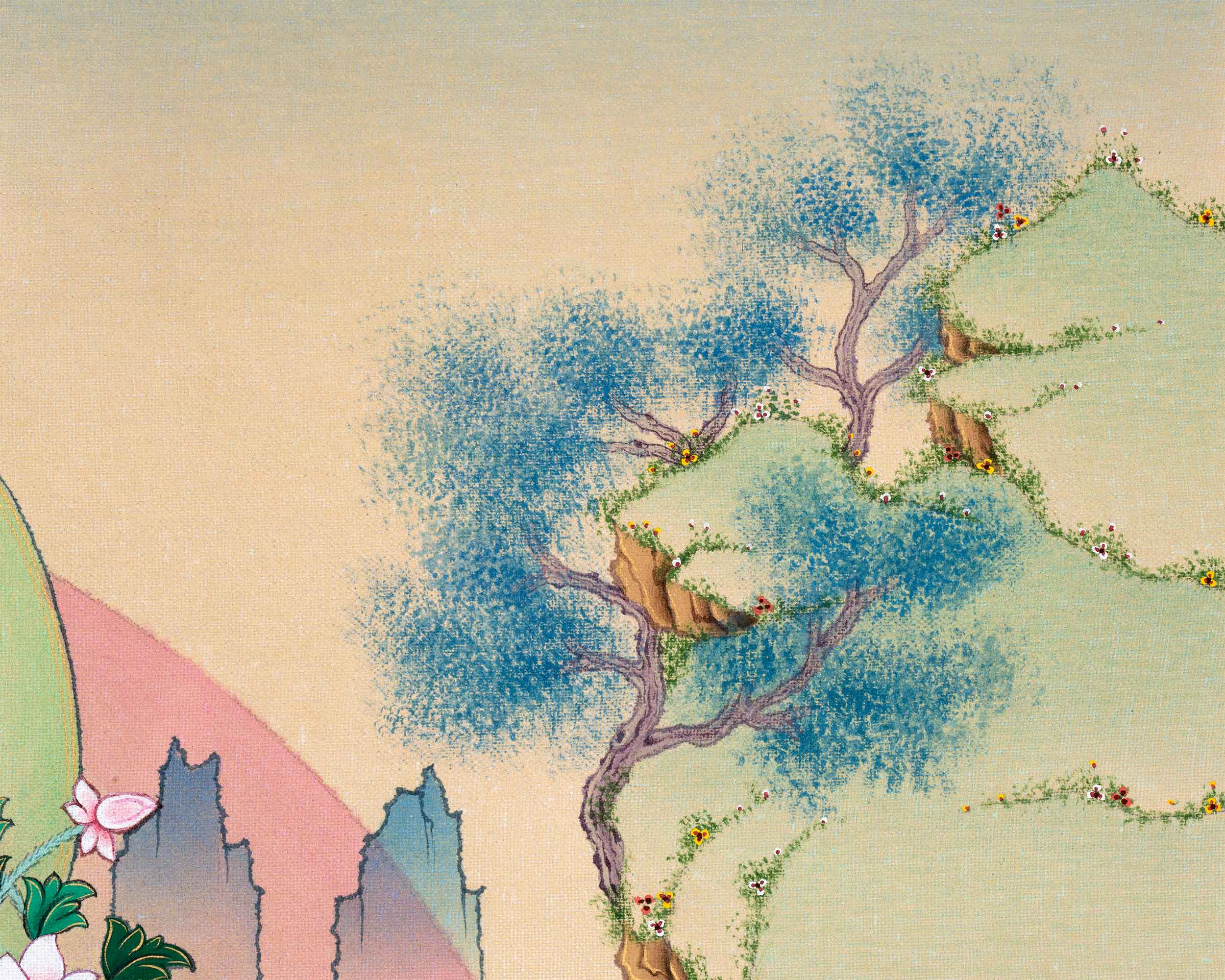 Chenrezig's Thangka Print for Inner Tranquility | The Bodhisattva of Compassion