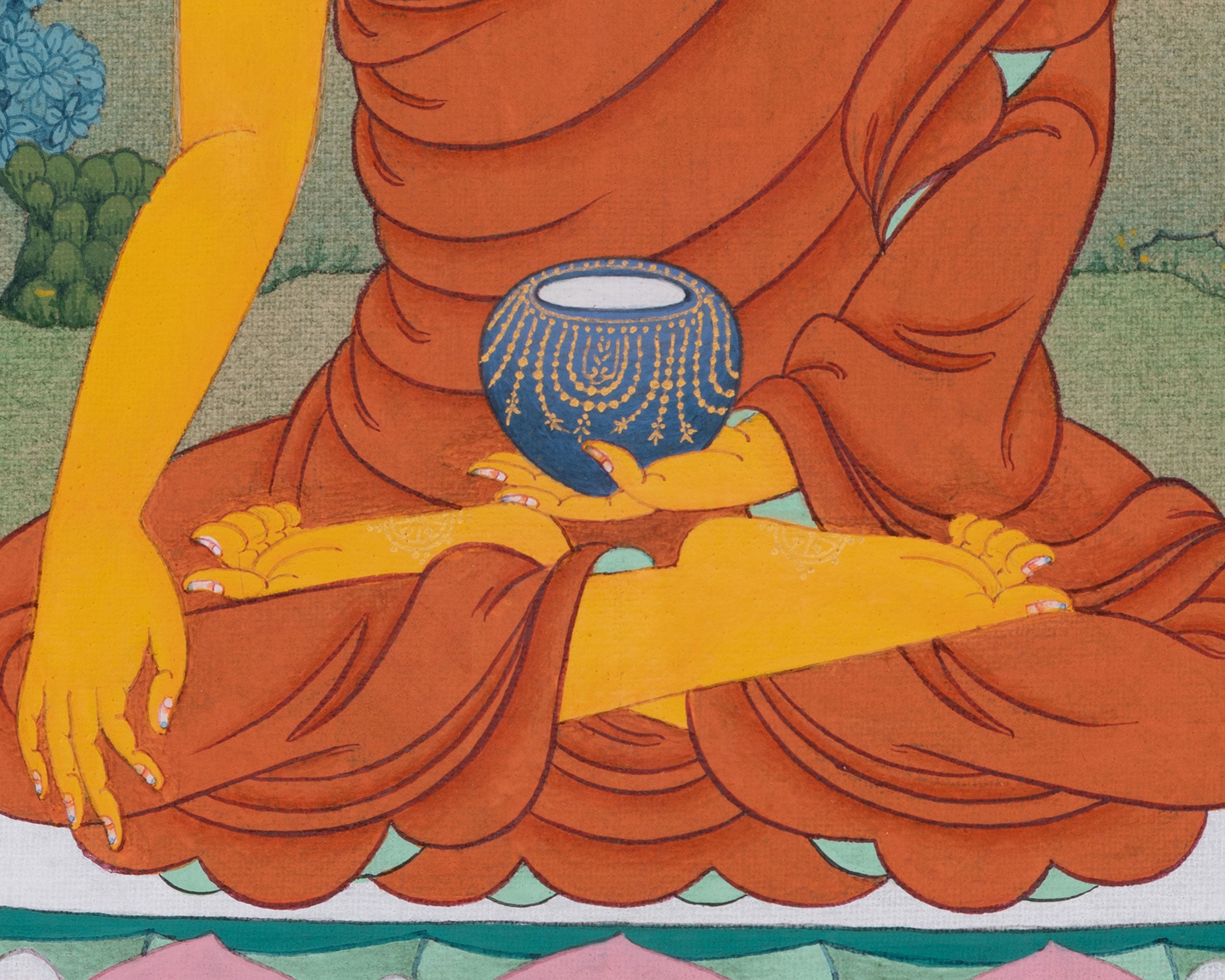 Sacred Shakyamuni Buddha Thangka | Peace and Enlightenment
