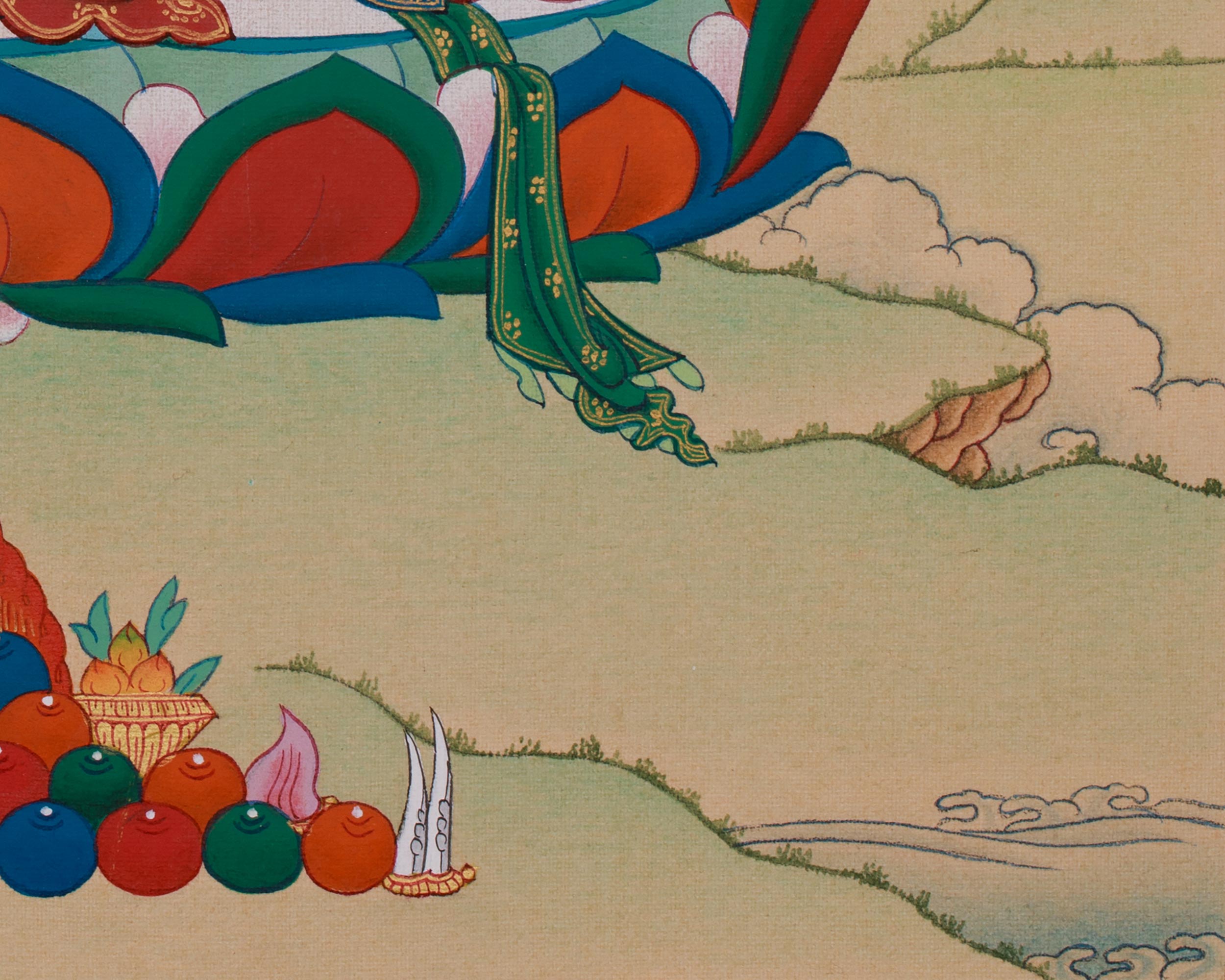 Buddhist White Tara Healing Thangka | A Sacred Thangka of Compassion