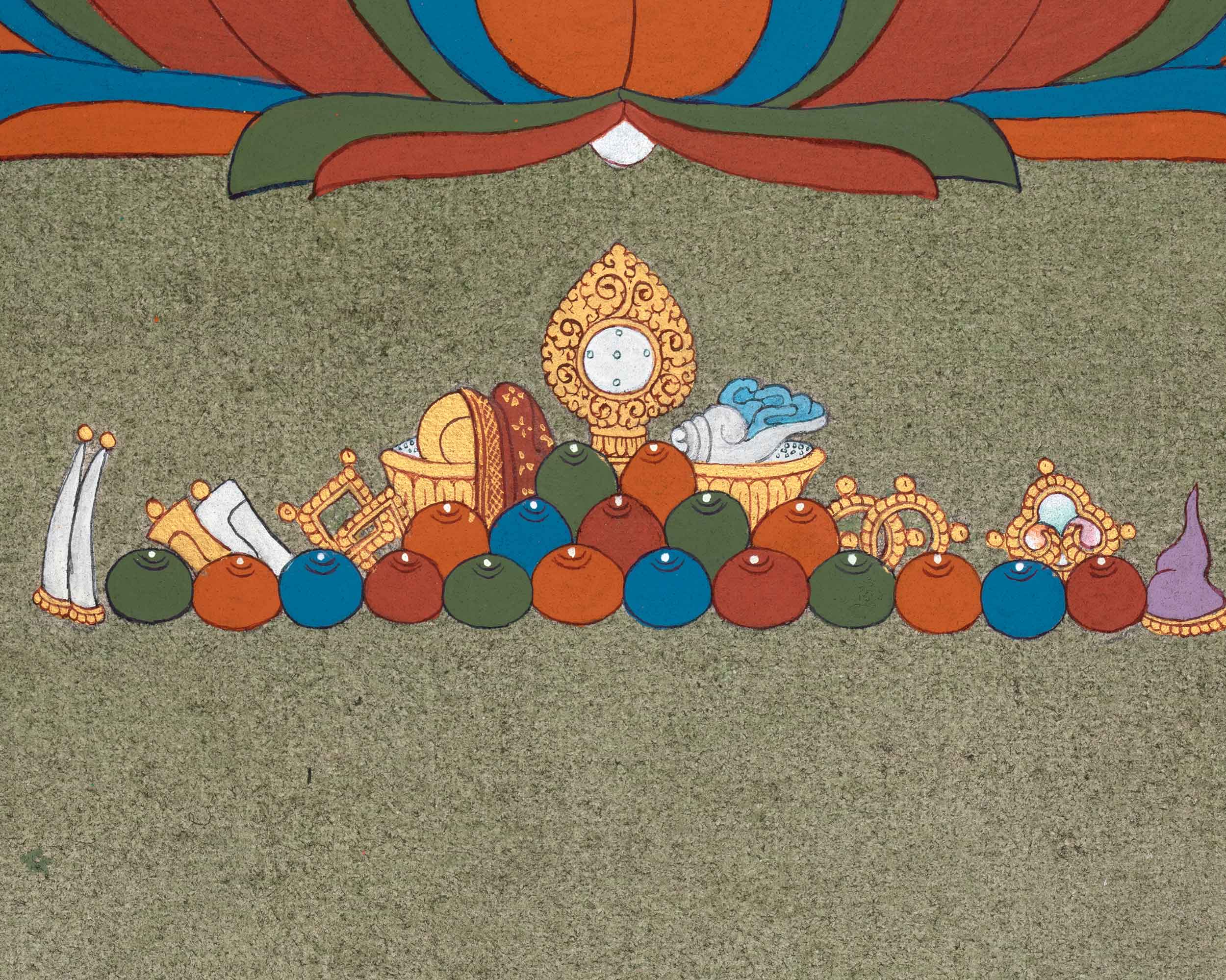 Sacred Amitayus Buddha Thangka Art | Buddha of Eternal Life | Cosmic Buddhas of Esoteric Buddhism