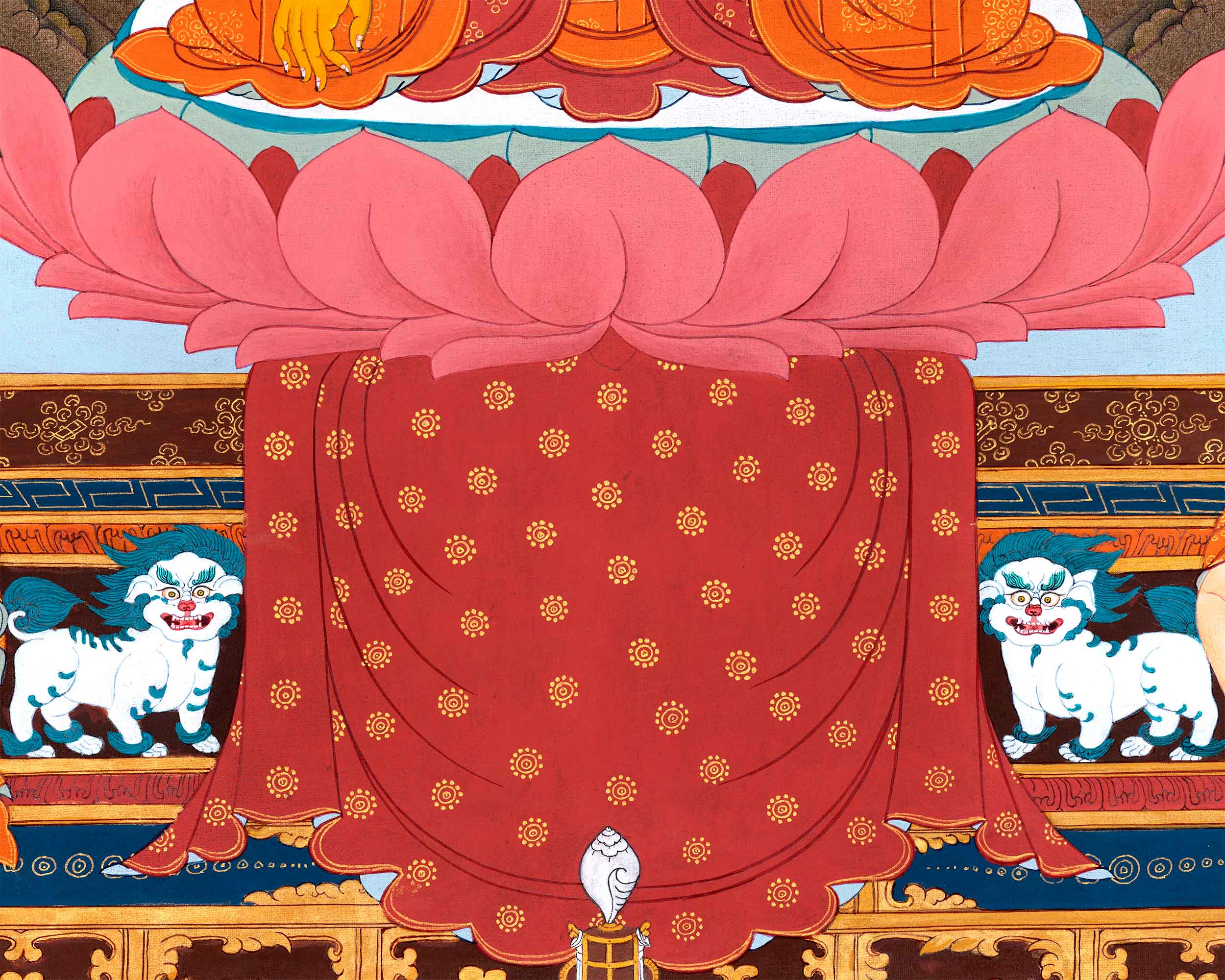 Tibetan Buddha Shakyamuni Painting | Himalayan Art of Gautama Buddha | Traditional Thangka Paiting