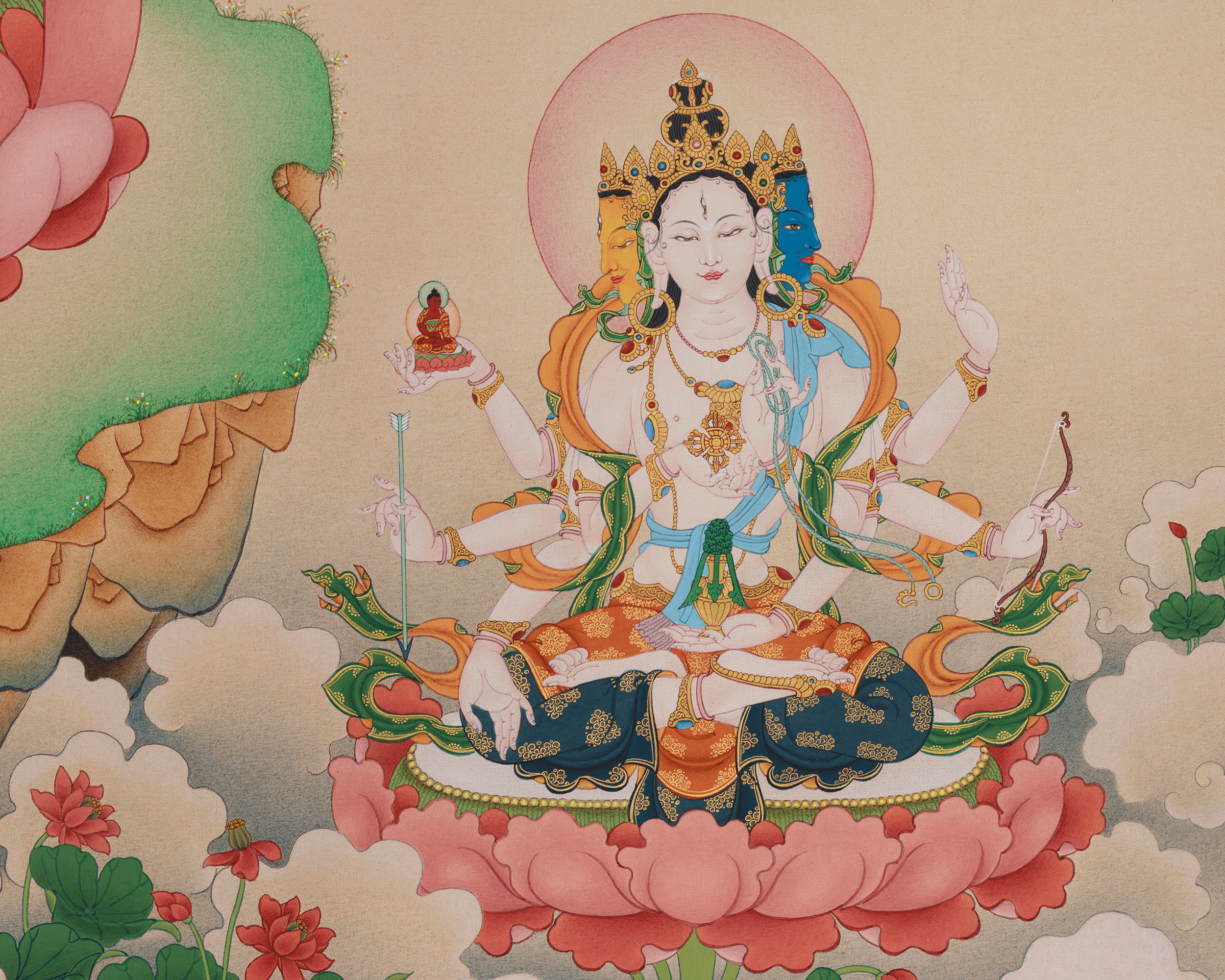 White Tara Healing Deity Thangka | Healing, Longevity and Compassion Art | Sita Tara