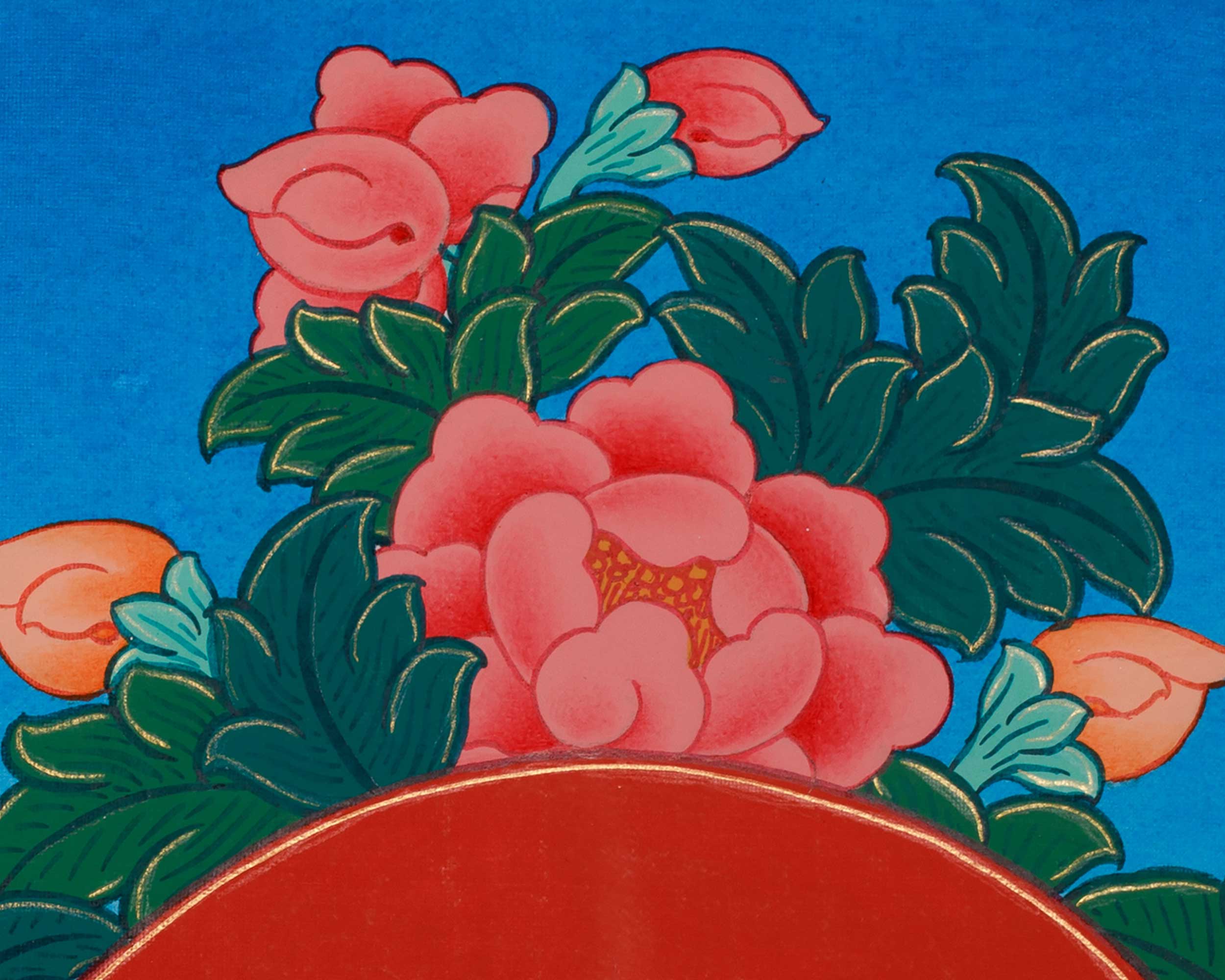 Hand-Painted Primordial Buddha Samantabhadra with Consort | Traditional Artwork