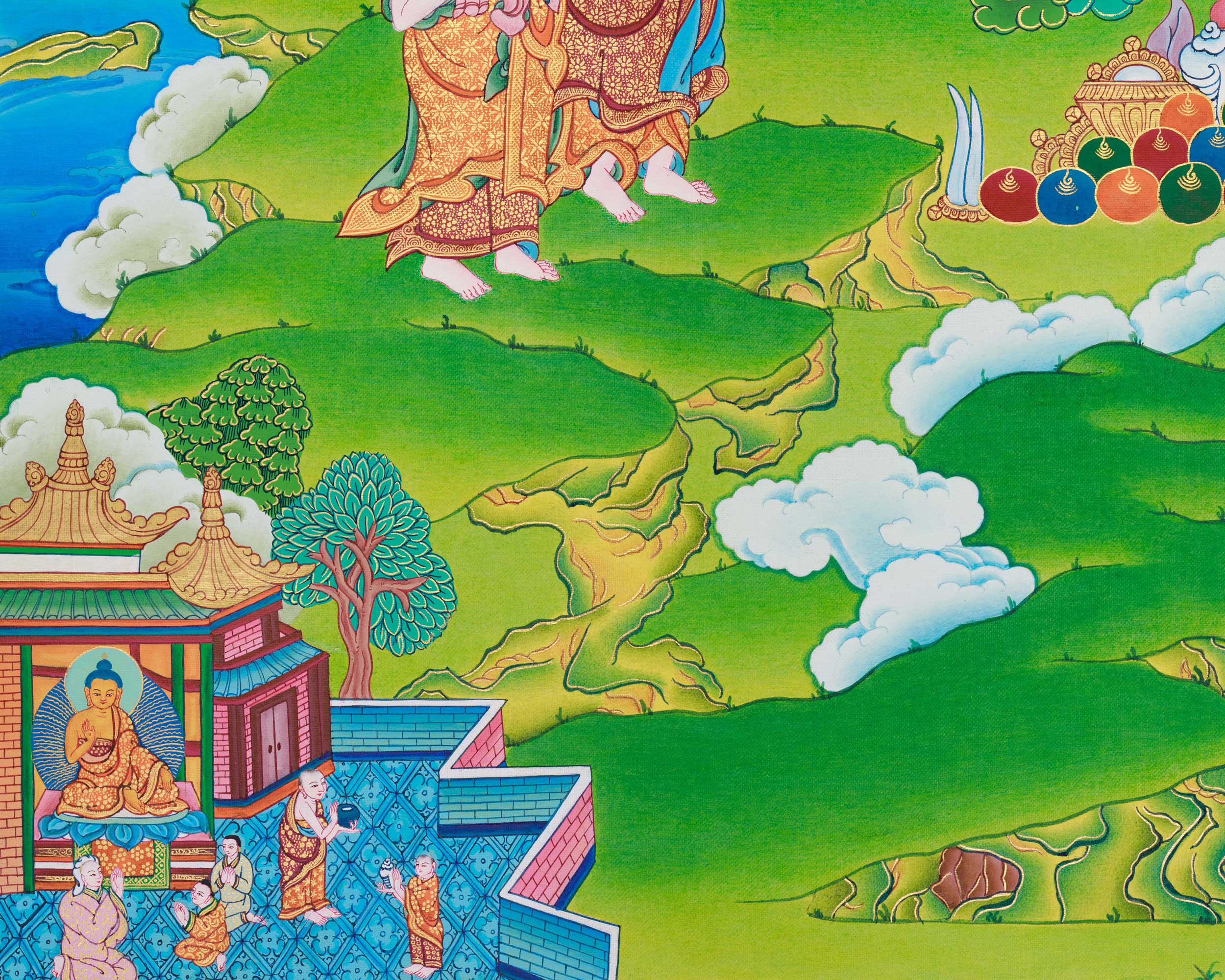 Green Tara Deity Thangka | Sacred Tibetan Art for Daily Practice