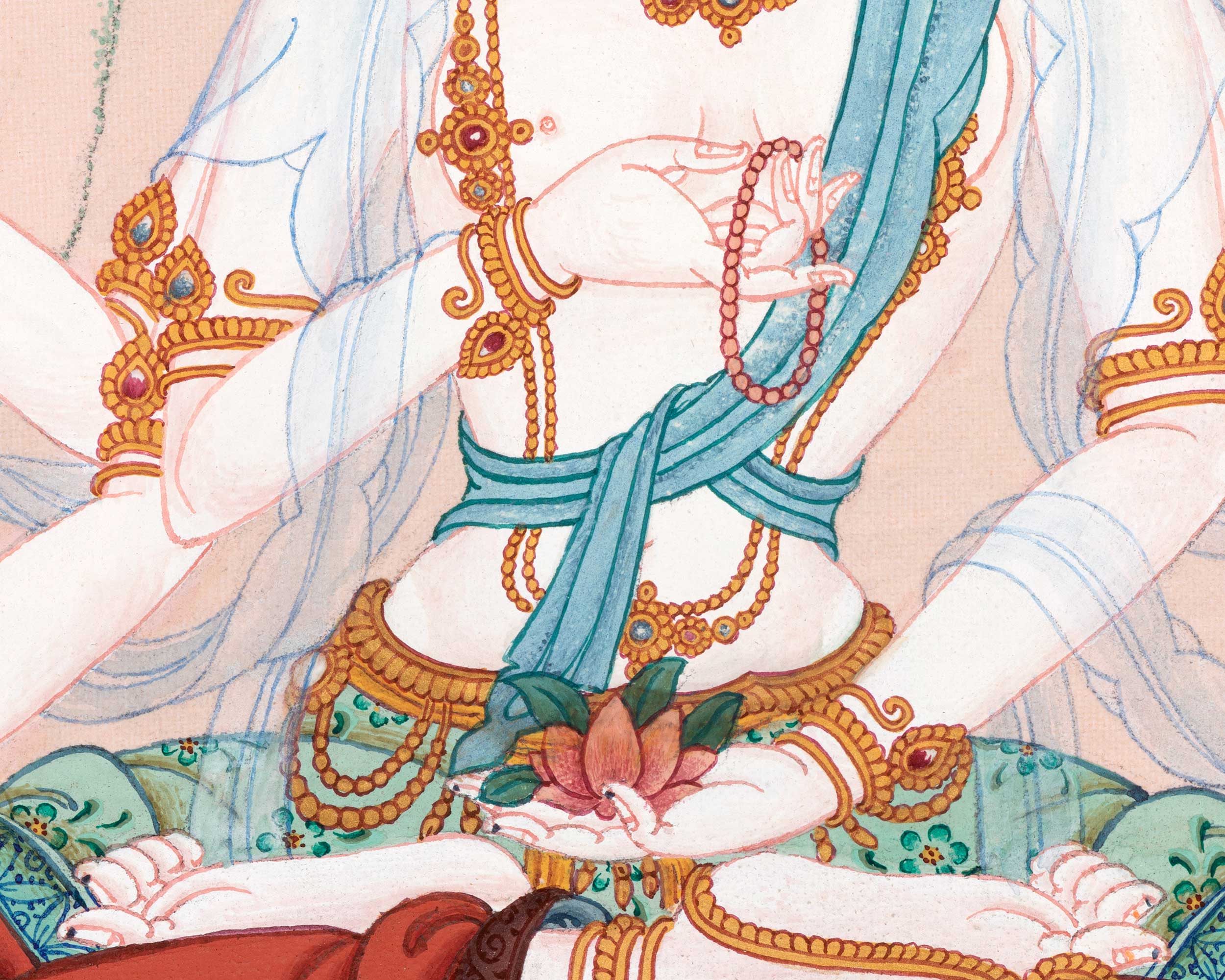 Mahasanti Tara | 21 Tara of Surya Gupta Thangka