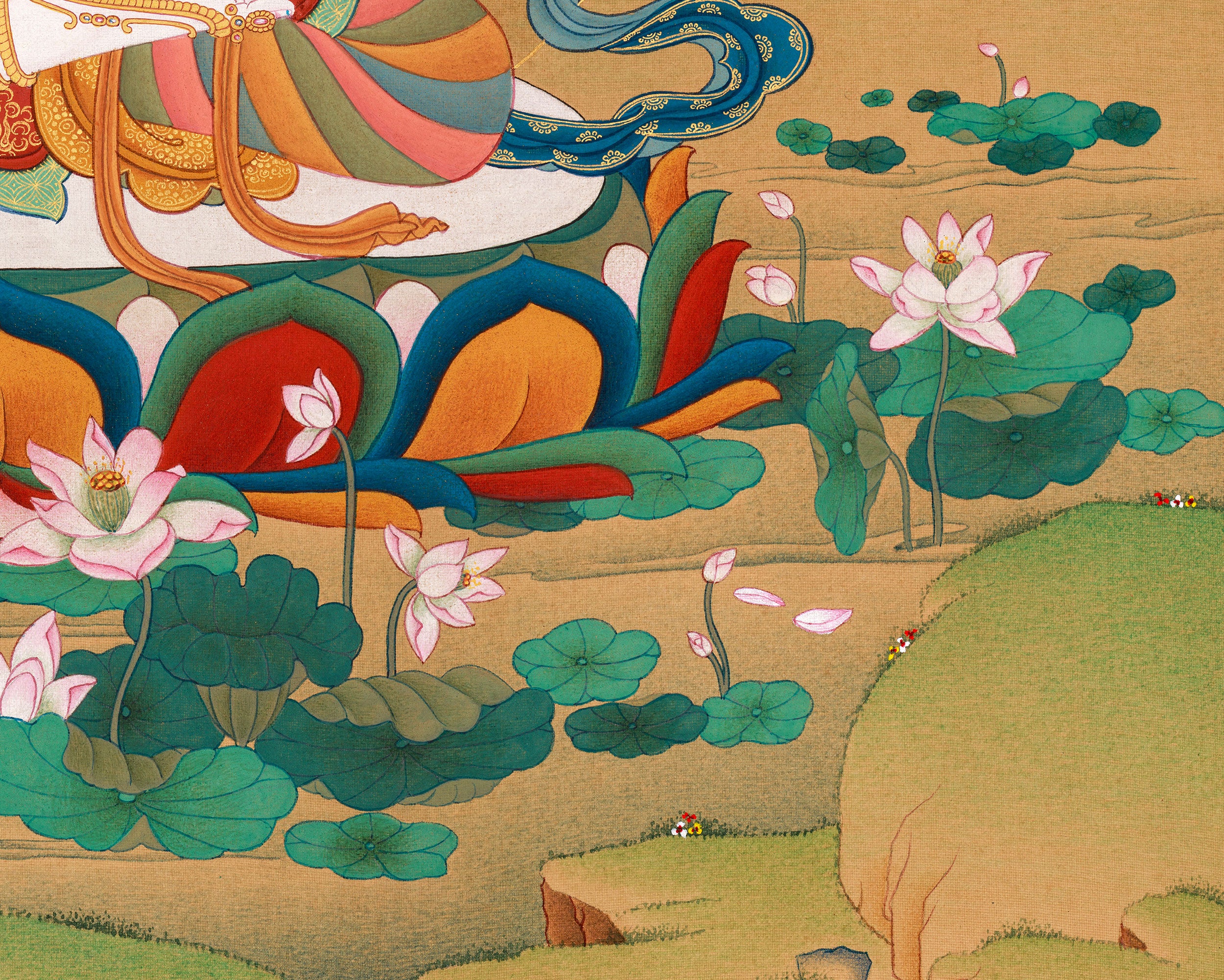 Exclusive Vajrasattva Thangka | Divine Purification Art | Tibetan Lhasa Stone Accents