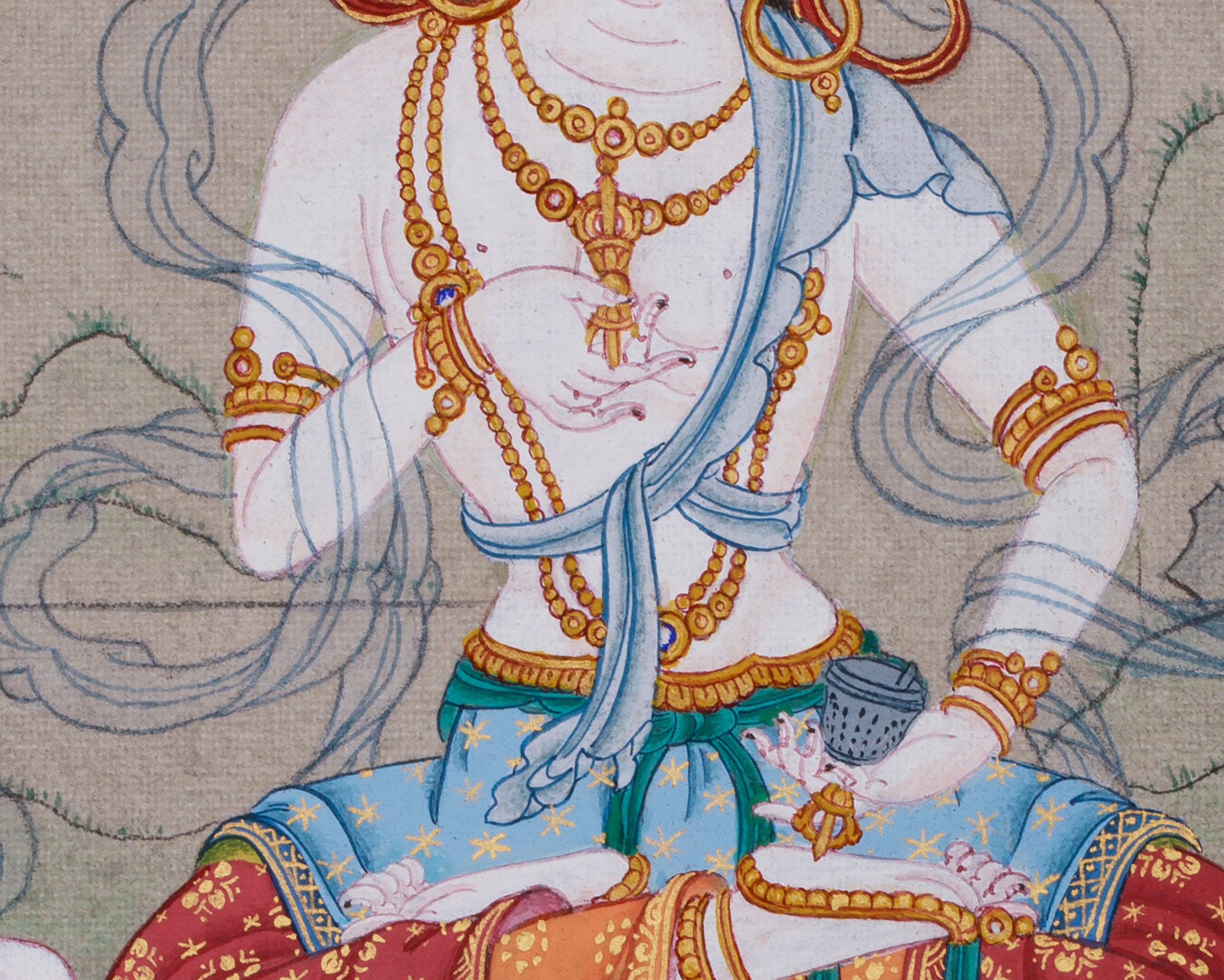 Dorje Sempa Painting | Vajrasattva Thangka | Cleansing of Negative Karma