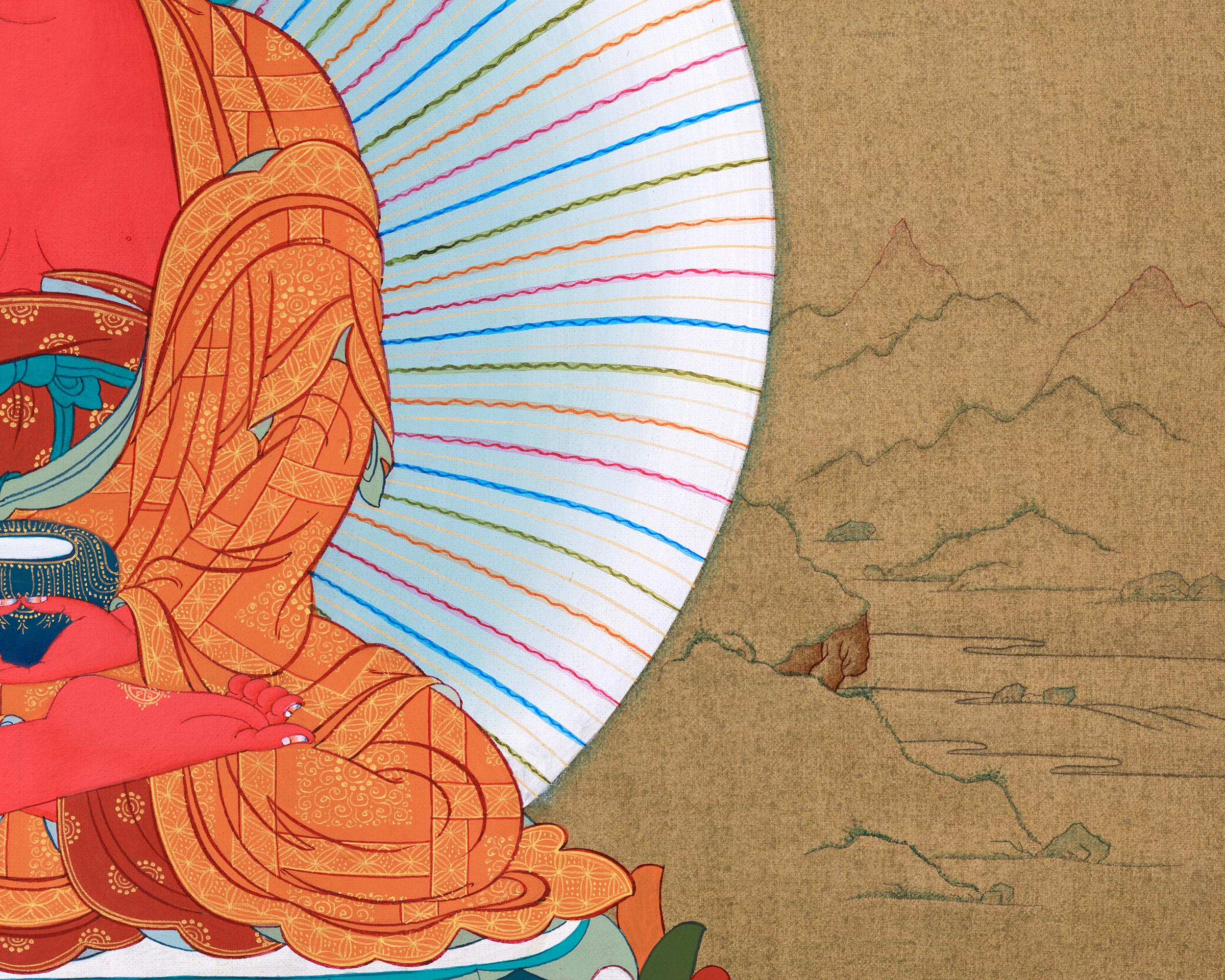 Amitabha Buddha of Pureland, Tibetan Art