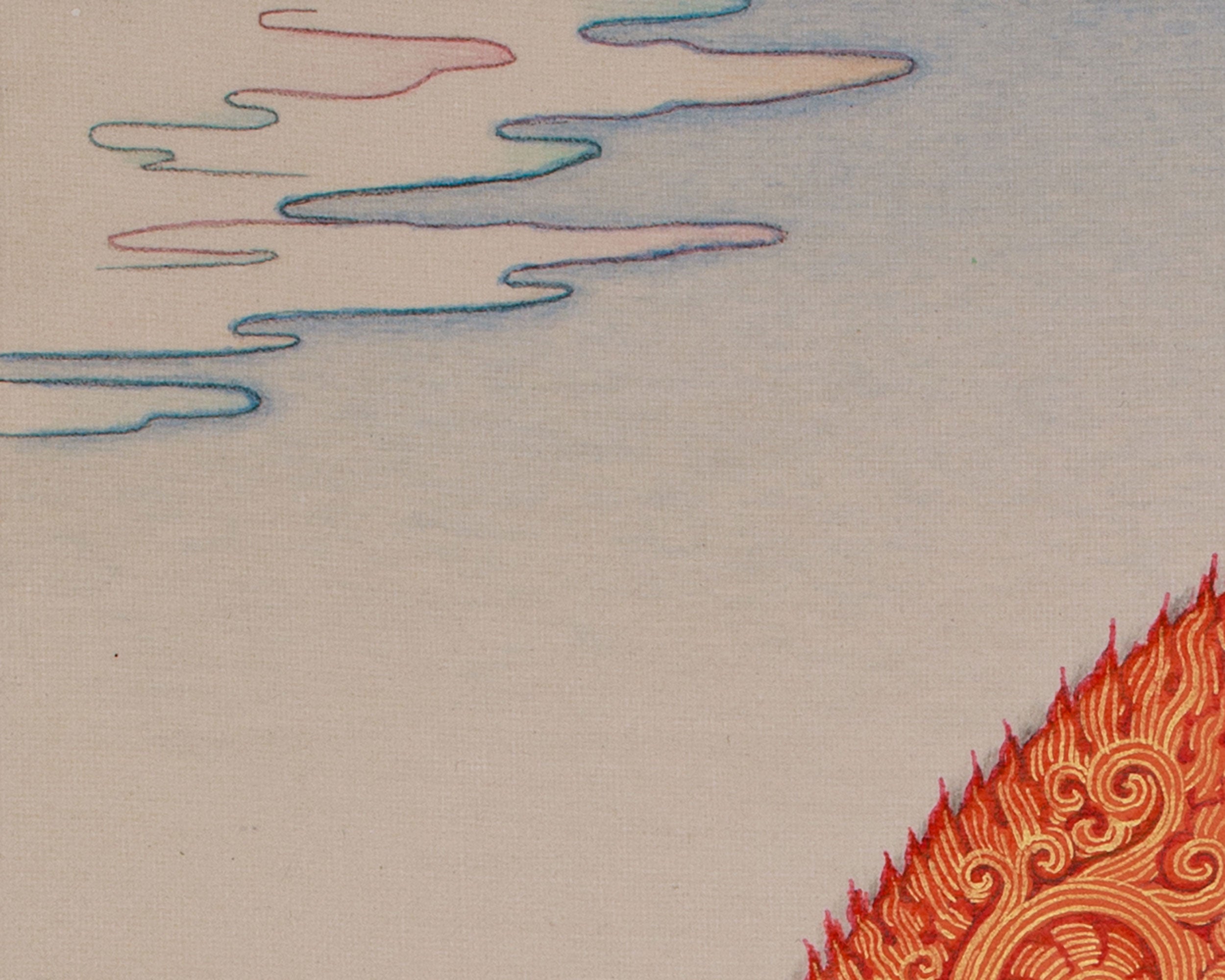 Tibetan Black Dzambhala Thangka | The Divine Guardian of Abundance and Spiritual Growth