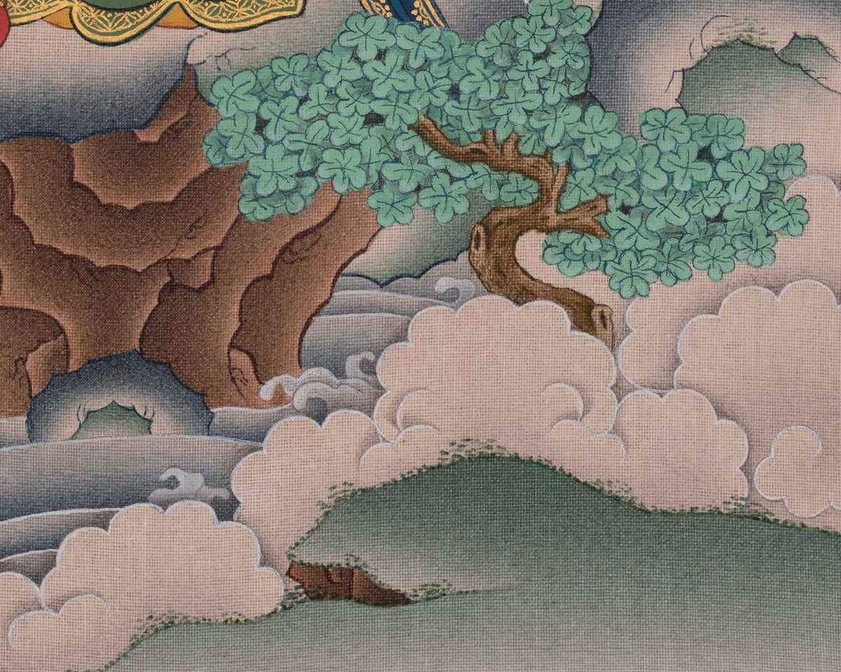 Red Tara Spiritual Thangka | Sacred Representation of Compassion and Enlightened Activity