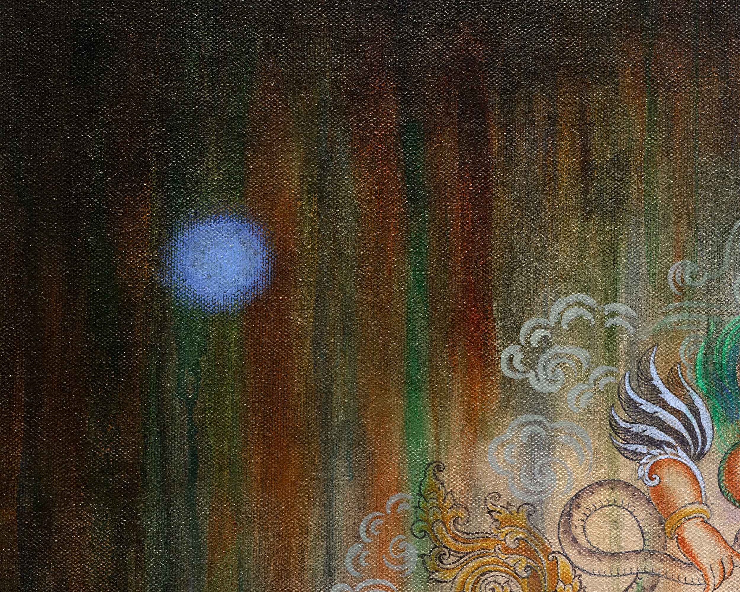 Eternal Guidance With Green Tara Thangka Print | Traditional Mother Tara