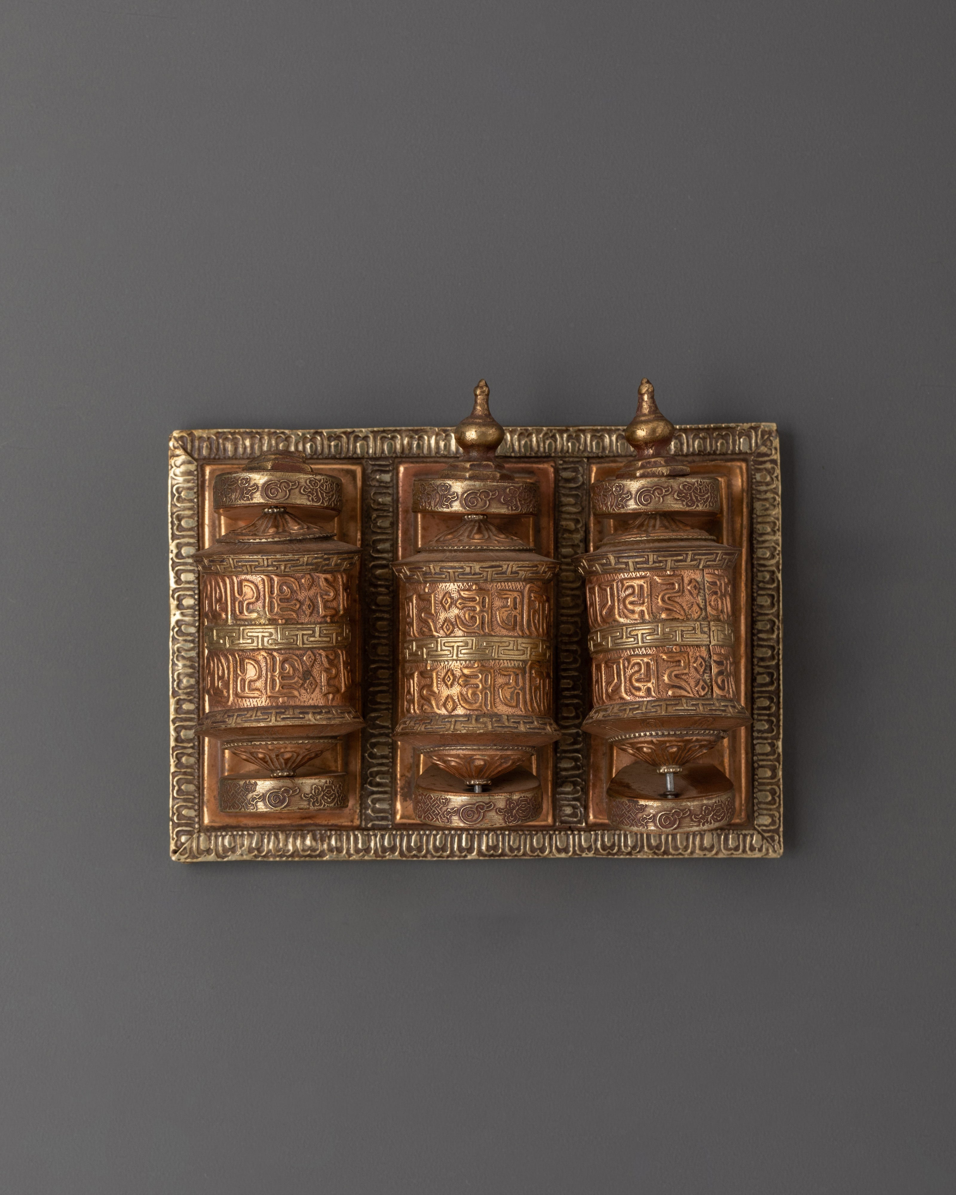 Handcrafted Buddhist Altar Prayer Wheel